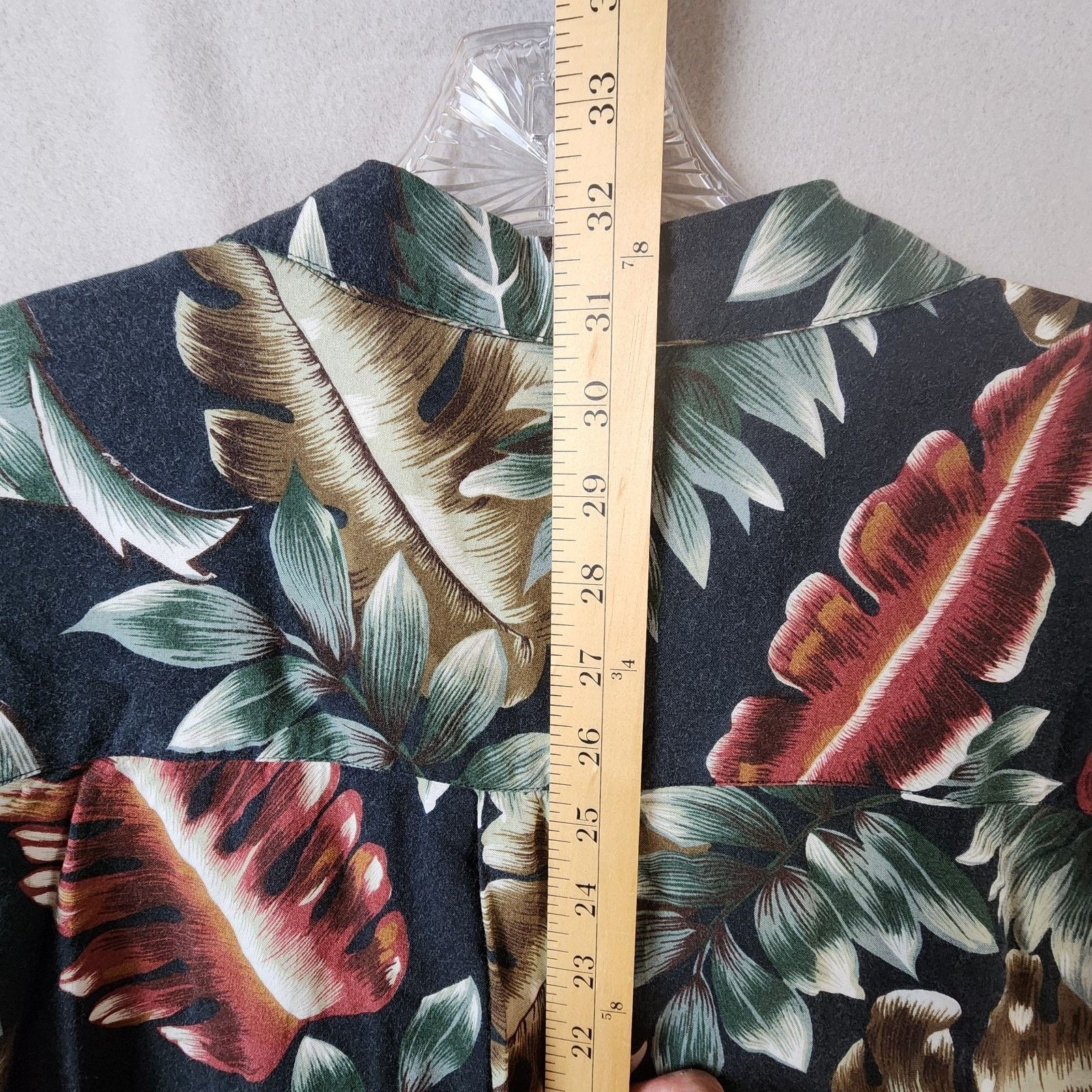 Other Thums-Up for Him Tropical Floral Shirt Large Rayon Black Size US L / EU 52-54 / 3 - 6 Thumbnail