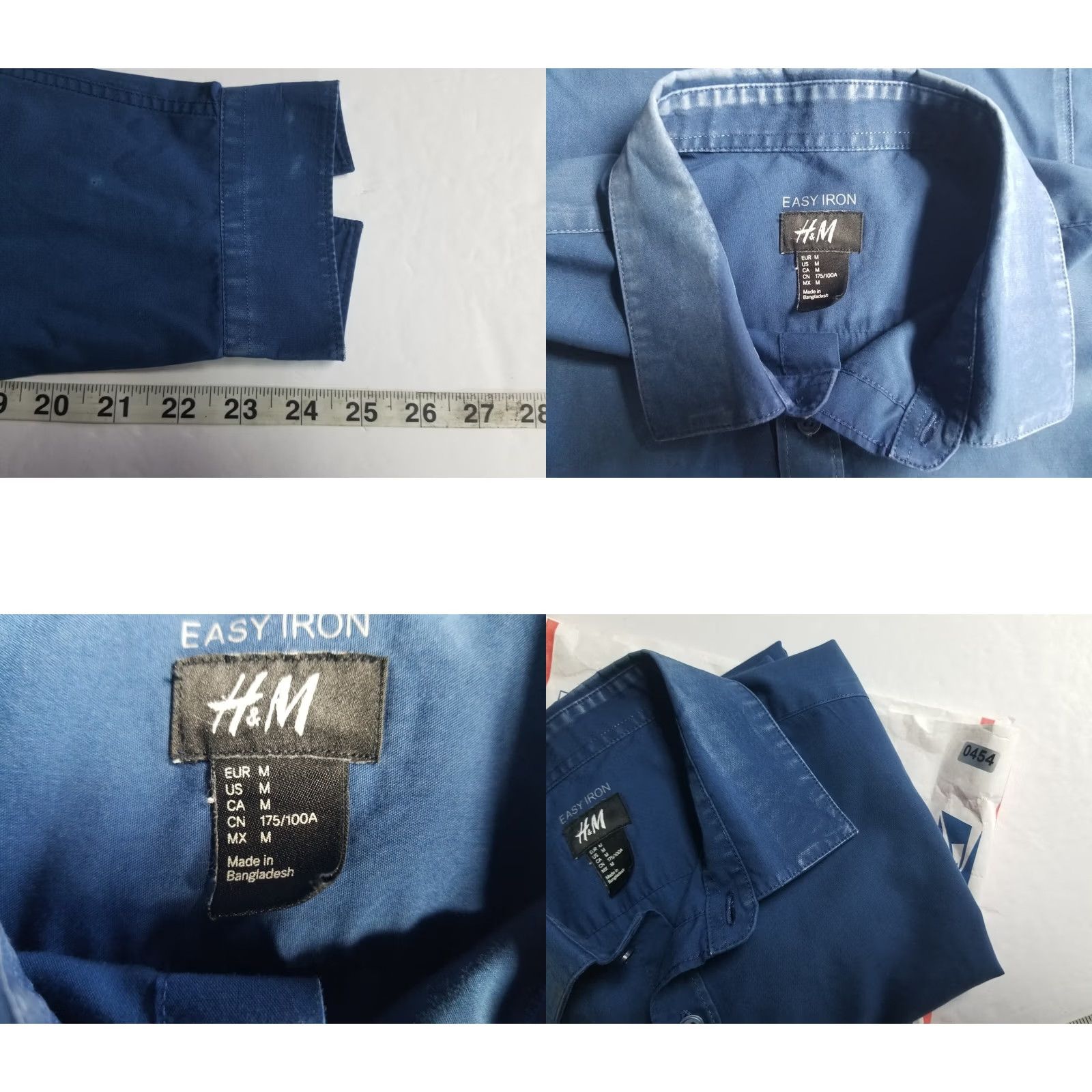 H&M H&M Easy Iron Mens Button-Down Blue Shirt Size M Regular Collared Cotton Blend Long Sleeve Button-Up Classic Size US M / EU 48-50 / 2 - 8 Thumbnail