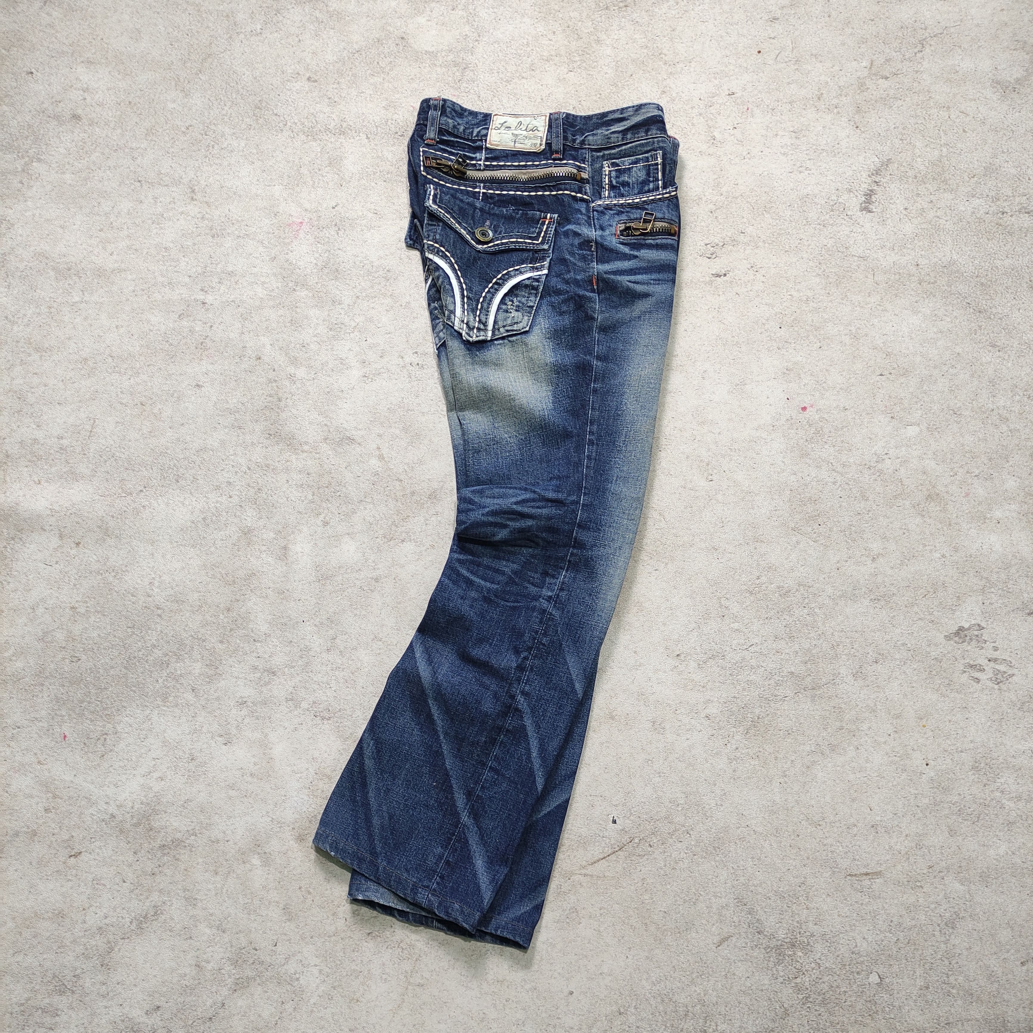 If Six Was Nine Lolita Jeans Mud Wash Japanese Brand 2000s Size US 30 / EU 46 - 2 Thumbnail