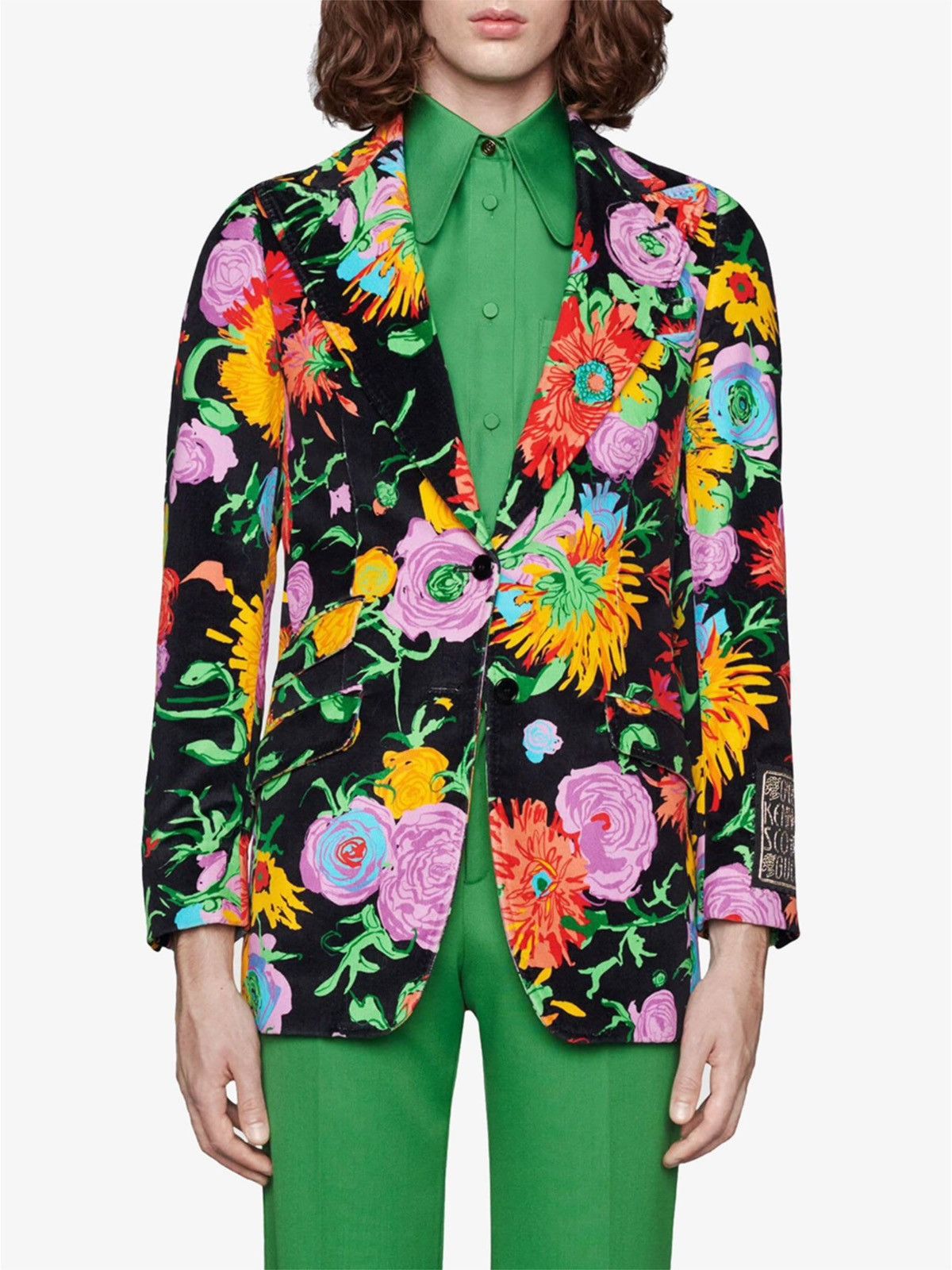 Gucci Gucci × Ken Scott floral velvet blazer Size 36R - 8 Thumbnail
