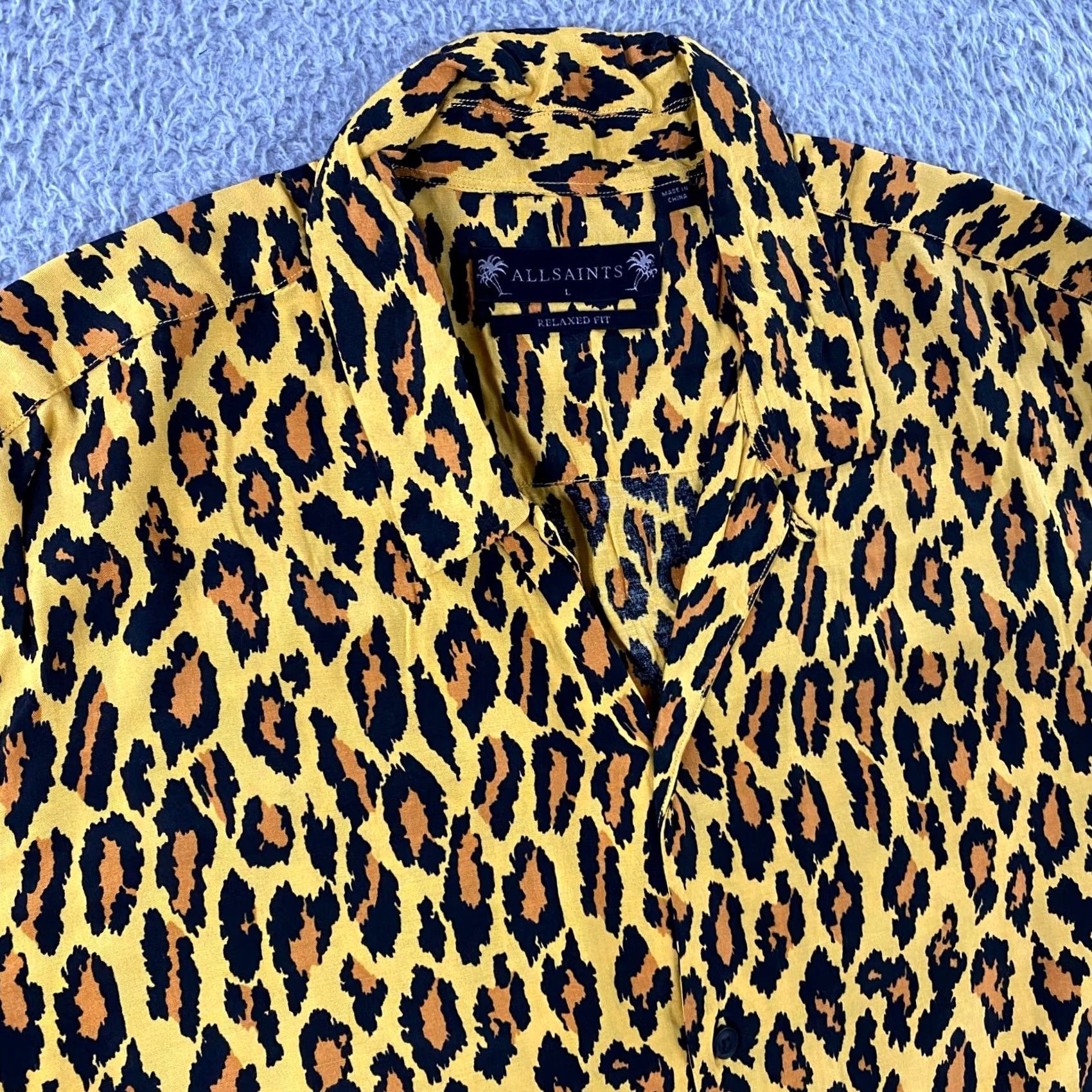Allsaints AllSaints Catamere SS Shirt L Men Multicolor Button-Up Collared Short Sleeve Retro Graphic Print Casual Party/Travel 90s Theme Womens/Mens? Size US L / EU 52-54 / 3 - 2 Thumbnail