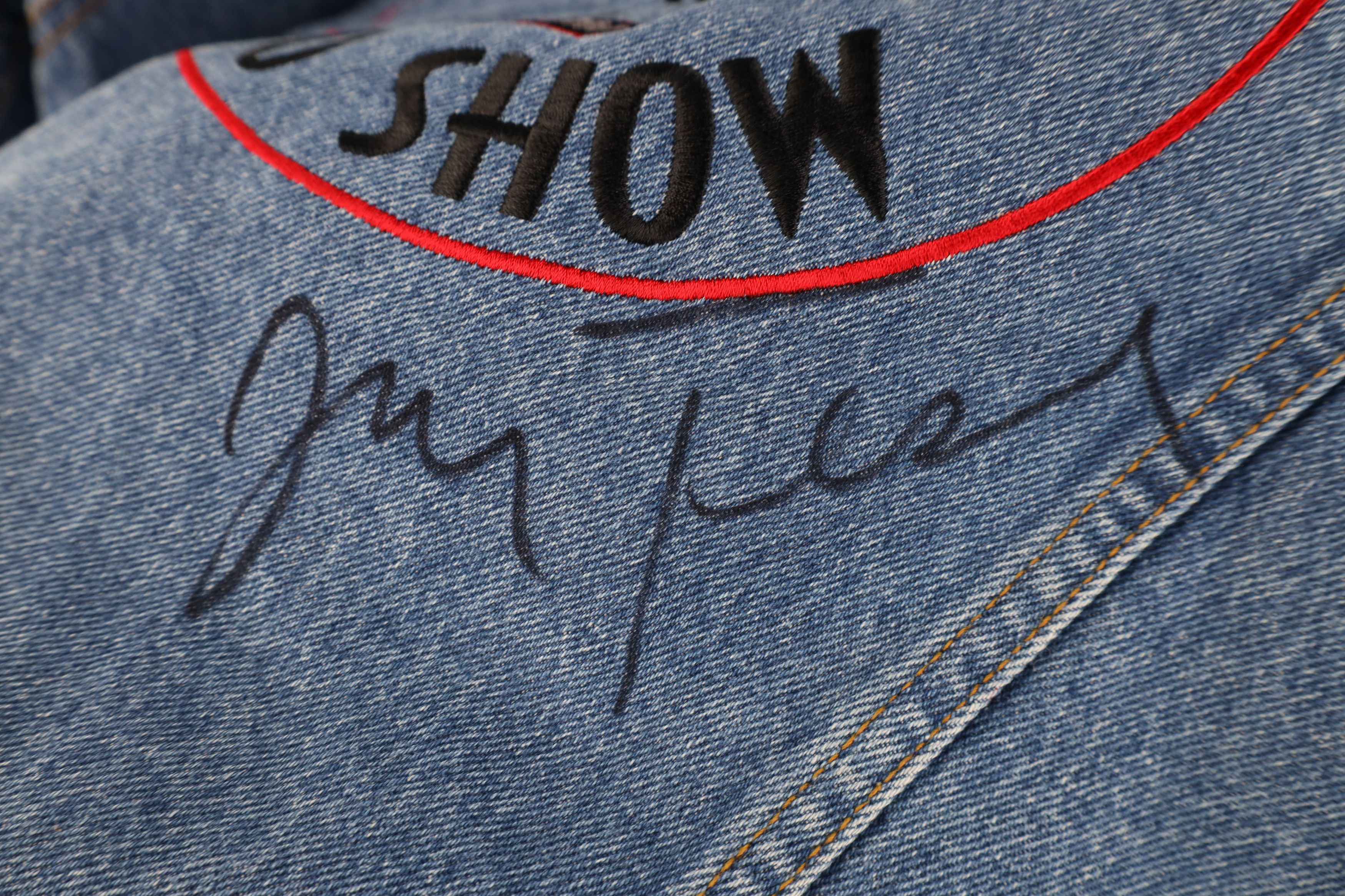 Vintage Vintage 90s Y2K The John Tesh Radio Show Denim Jacket Size US L / EU 52-54 / 3 - 12 Thumbnail