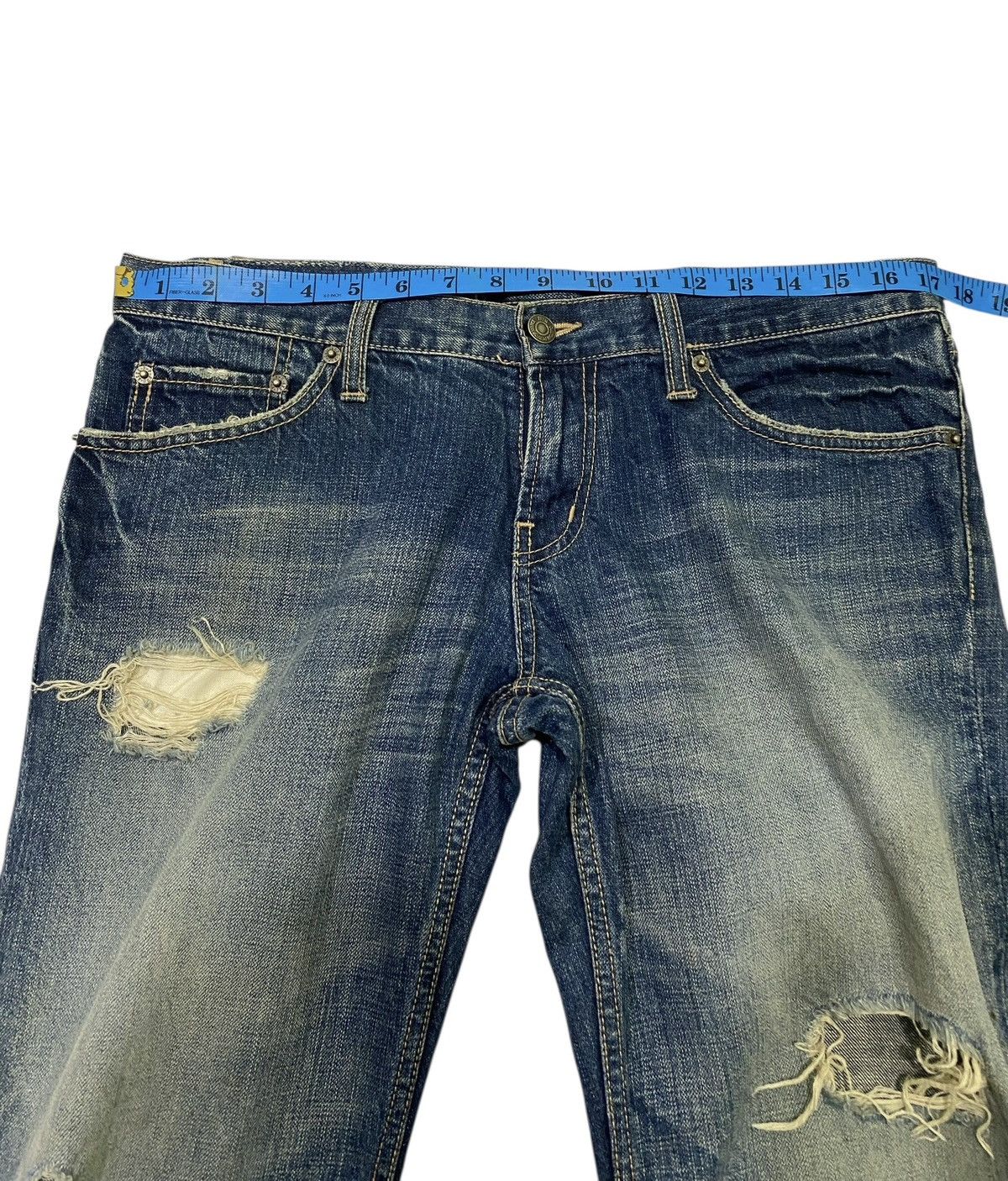PPFM Japanese brand X ppfm distressed jeans Size US 34 / EU 50 - 8 Thumbnail
