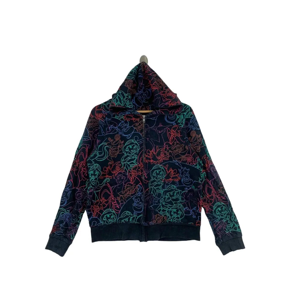 Disney DISNEY ALADDIN GENIE Jasmine Cartoon All Over Print Hoodie Size S / US 4 / IT 40 - 1 Thumbnail