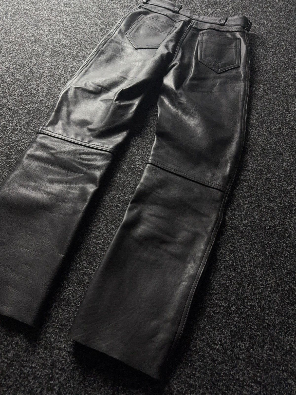 Leather Y2K Vintage Leather Pants Opium Style Alt Biker USA Rare Size US 28 / EU 44 - 16 Thumbnail
