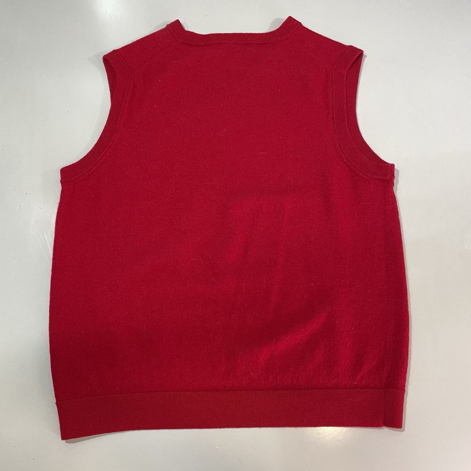 Hart Schaffner Marx Hart Schaffner Marx Merino Wool Vest Red V-Neck XLT LG Size US L / EU 52-54 / 3 - 5 Thumbnail