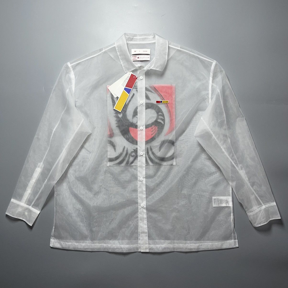 Pyer Moss × Reebok × Vintage PYER MOSS x REEBOK FETCHING BIRD TRANSPARENT SHIRT GE4160 Size M / US 6-8 / IT 42-44 - 1 Thumbnail