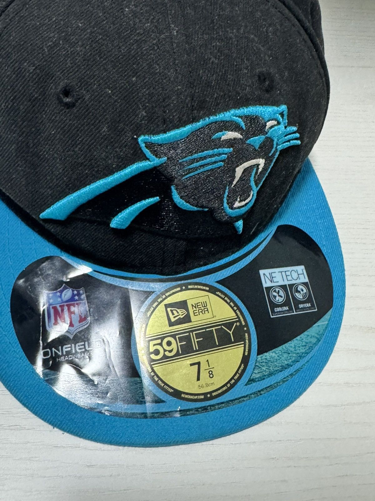New Era New Era 59FIFTY Carolina Panthers Fitted Cap 7 1/8 NFL Black Size ONE SIZE - 3 Thumbnail