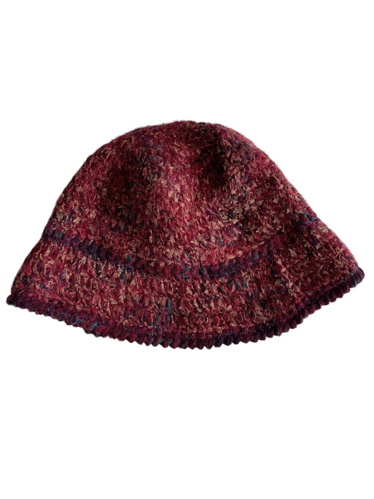 Japanese Brand × Kapital × Vintage Hippies Style Rare Hairy Knitted Bucket Hats🌈 Size ONE SIZE - 5 Thumbnail