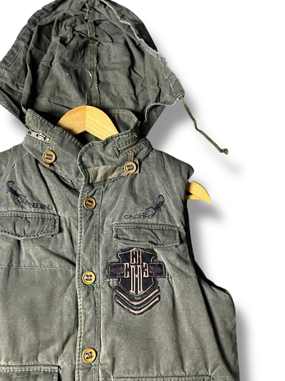 Japanese Brand Cache Wandering Tactical Hooded Vest (140) Size US XXS / EU 40 - 7 Thumbnail