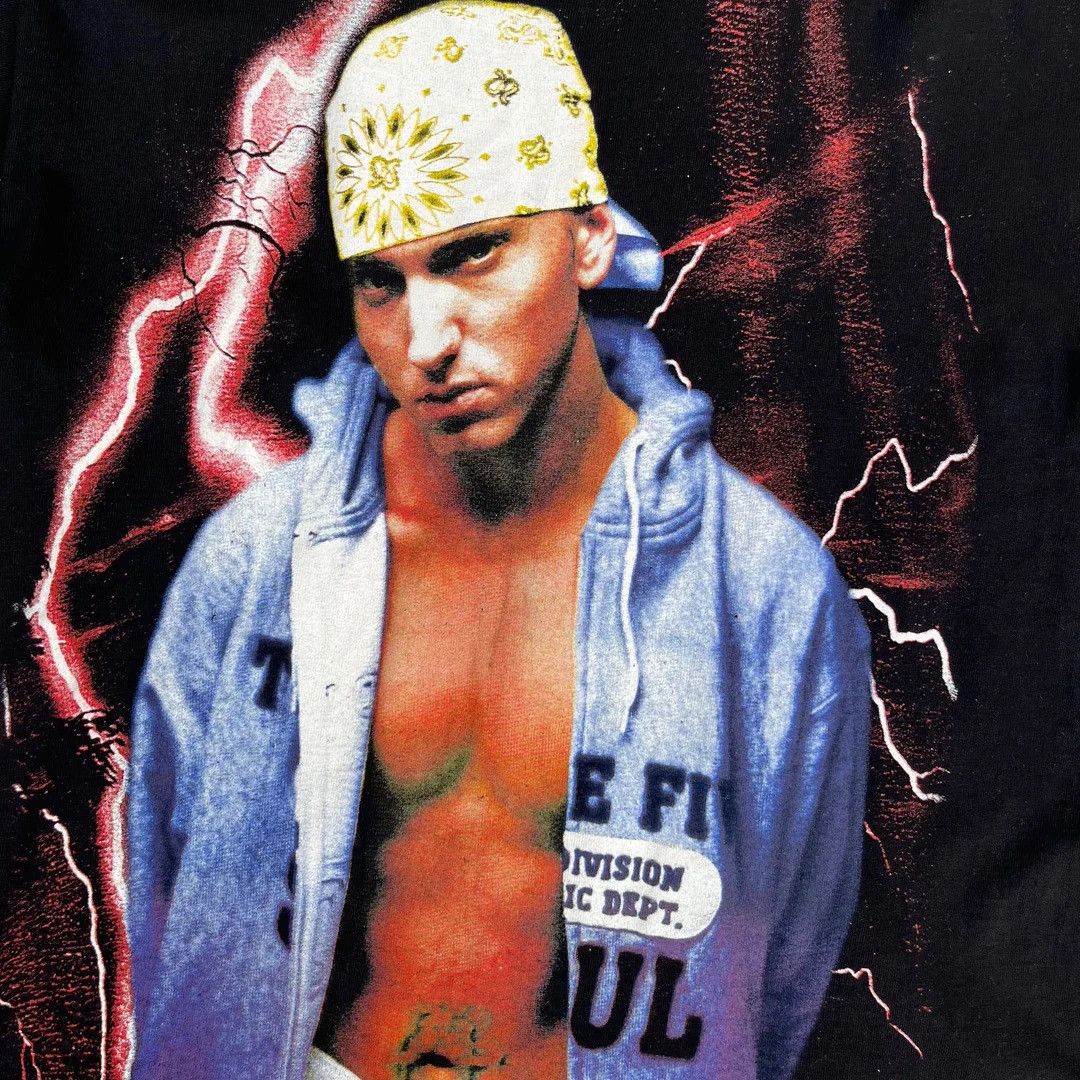 Band Tees × Eminem × Vintage Eminem 1990 90s Vintage Rap Band Tour Graphic T-Shirt Size US S / EU 44-46 / 1 - 3 Thumbnail