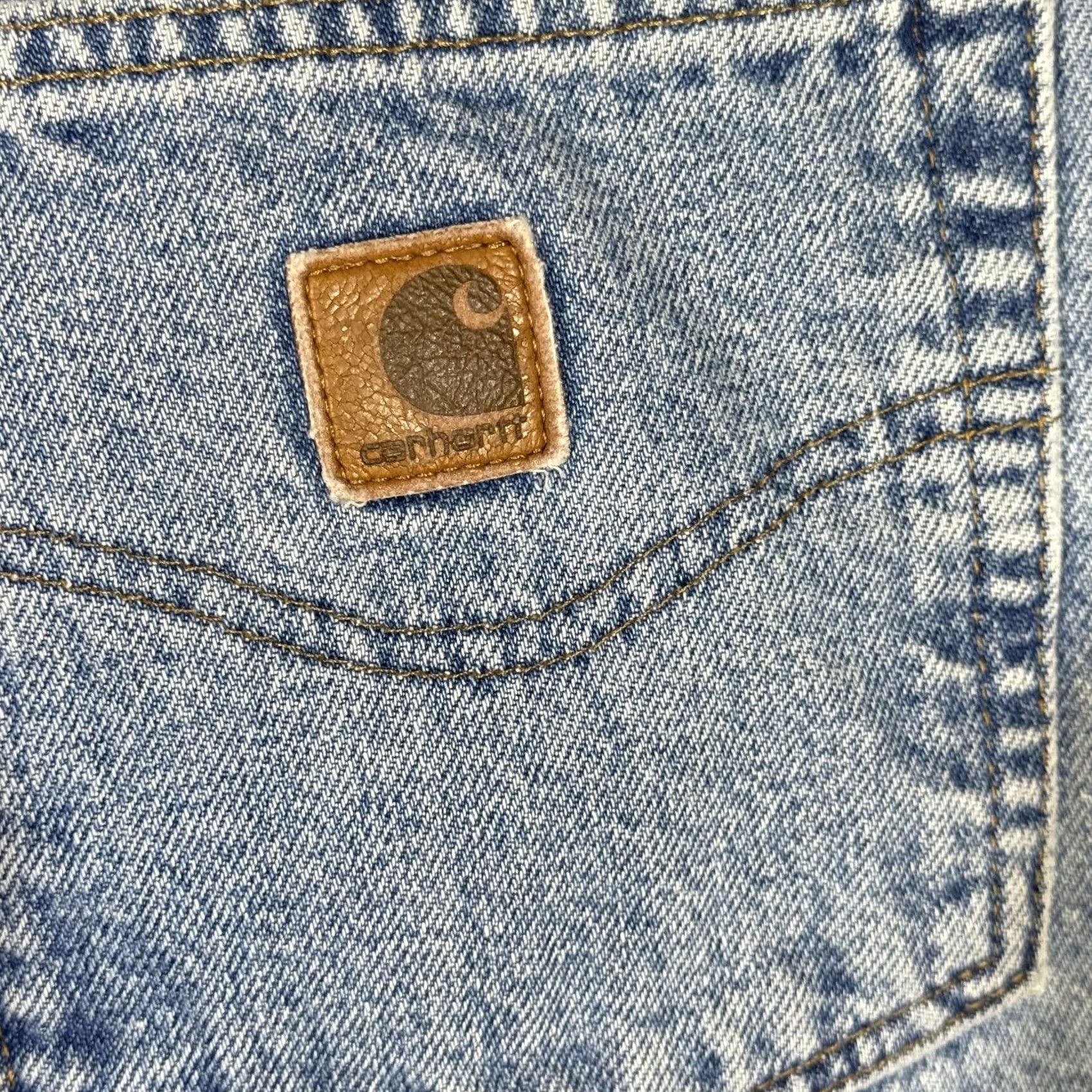 Carhartt VINTAGE Carhartt Jeans Mens 34x28 Blue Denim Relaxed Fit 100 Cotton Workwear Size US 34 / EU 50 - 5 Thumbnail