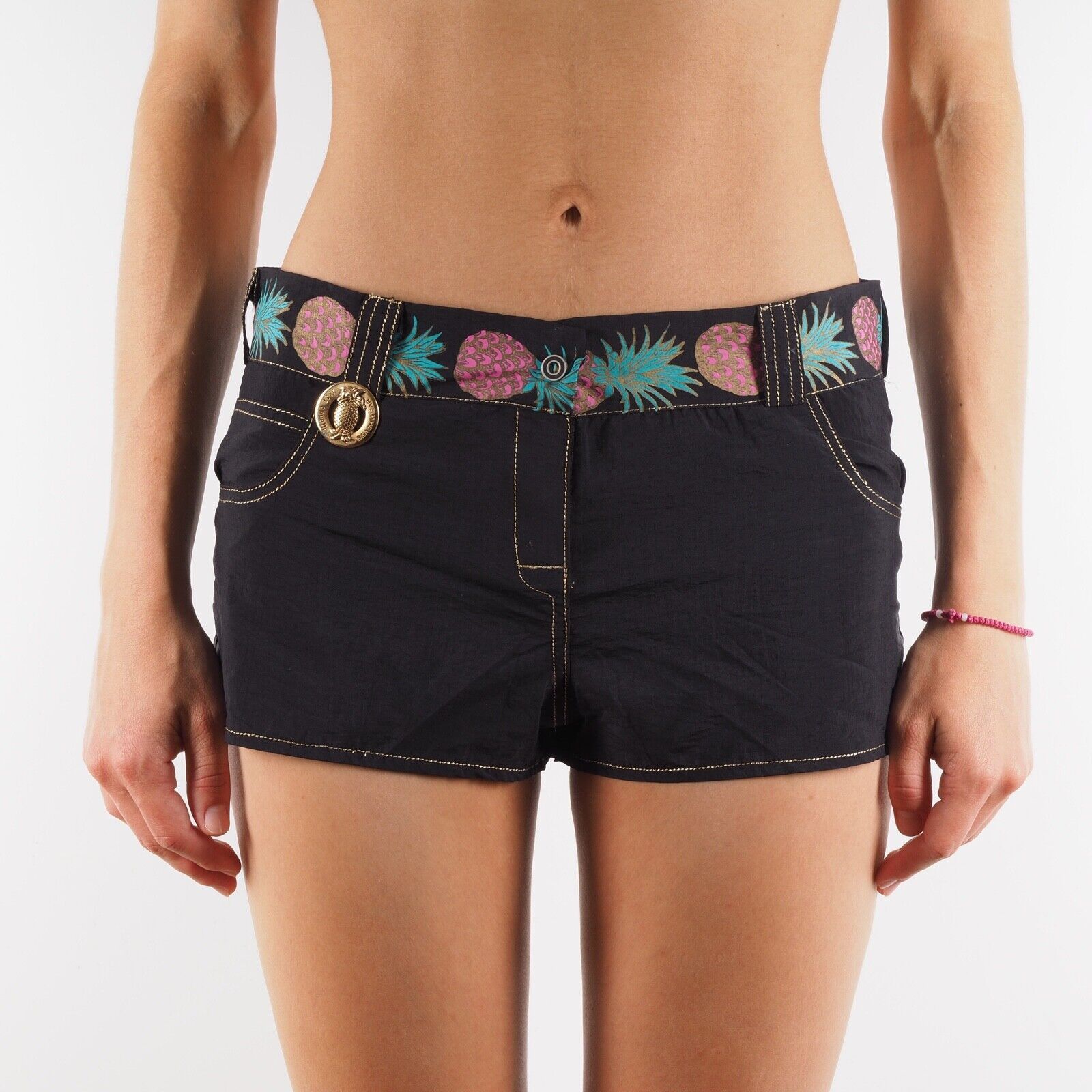 Roberto Cavalli Roberto Just Cavalli Black Hot Nylon Beachwear Swim Shorts Size 28" / US 6 / IT 42 - 4 Thumbnail