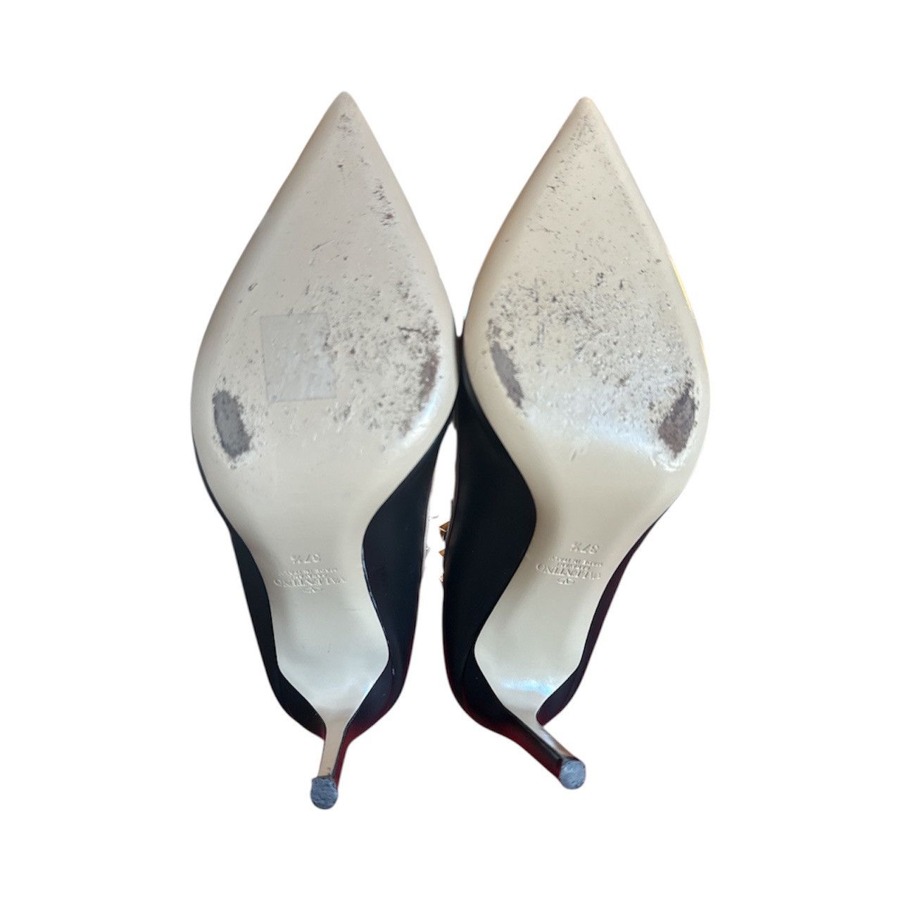 Valentino VALENTINO GARAVANI Rockstud Pointed Heel EU 37.5/7.5 Black Size US 7.5 / IT 37.5 - 12 Thumbnail