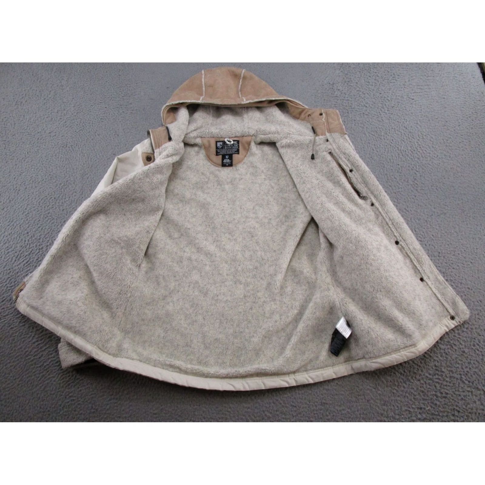 Vintage KUHL Arktik Projekt Jacket Womens M Ivory Hooded Full Zip Size M / US 6-8 / IT 42-44 - 3 Thumbnail