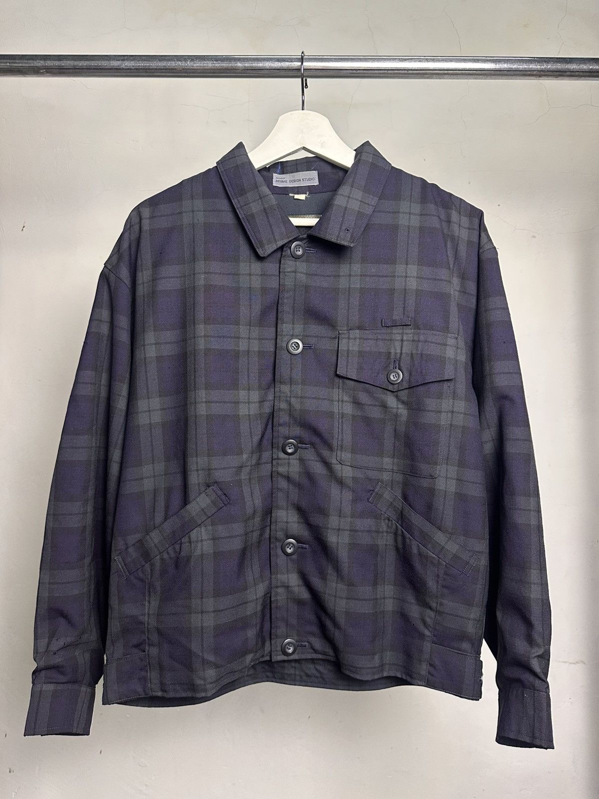 Issey Miyake 80’s Miyake Design Studio Tartan Bomber Jacket Size US L / EU 52-54 / 3 - 4 Thumbnail