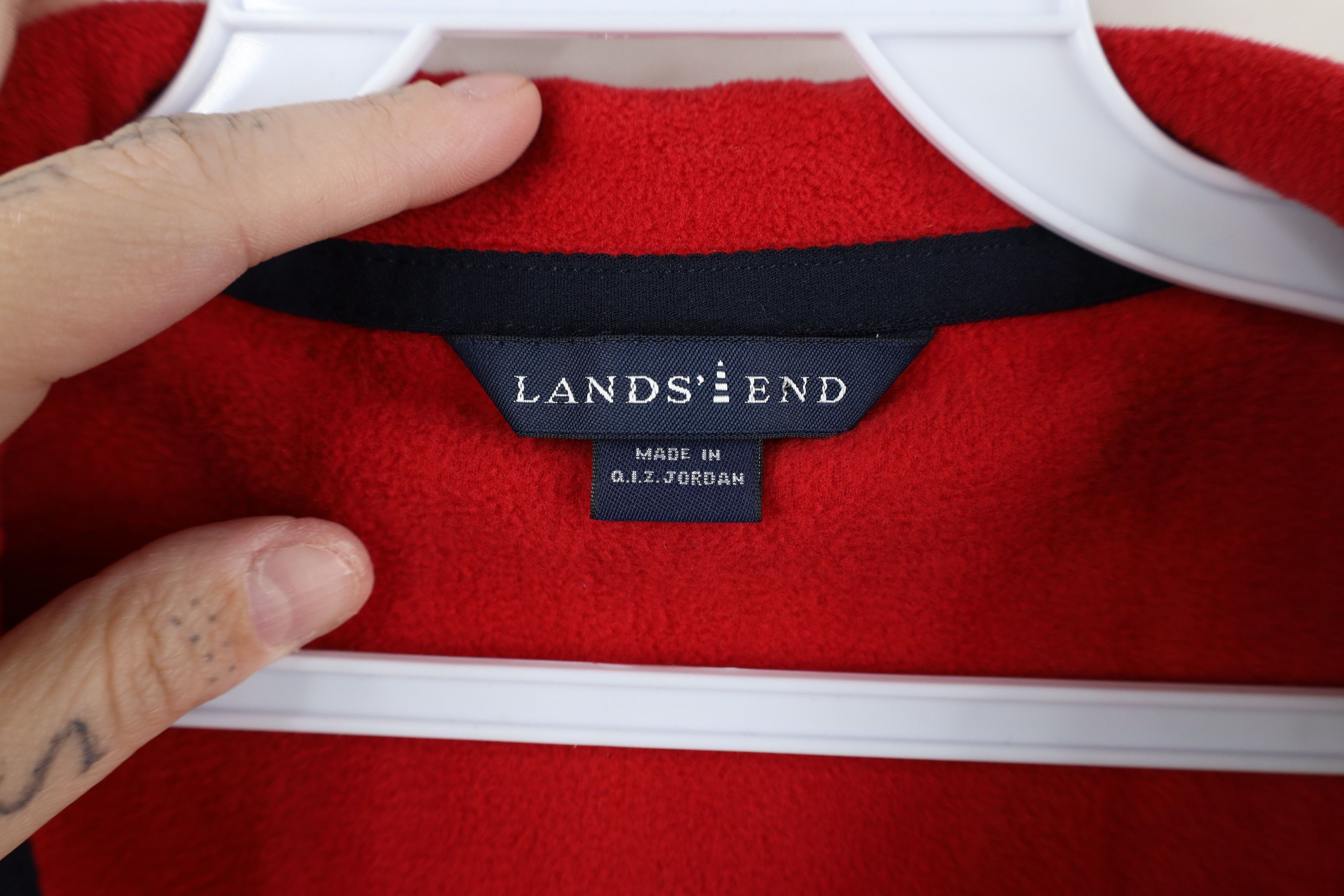 Lands' End × Vintage Deadstock Vintage Y2K Lands End Half Zip Pullover Sweater Size US L / EU 52-54 / 3 - 6 Thumbnail