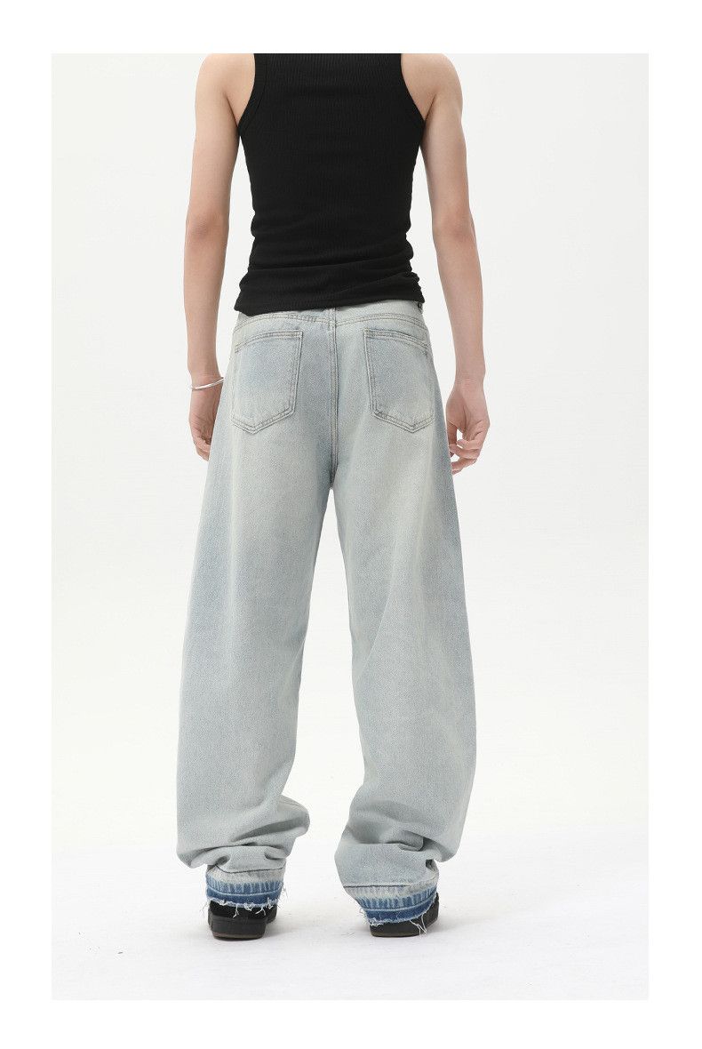 Japanese Brand × Jean Light-colored wide-leg loose straight-leg scimitar jeans Size US 32 / EU 48 - 6 Thumbnail