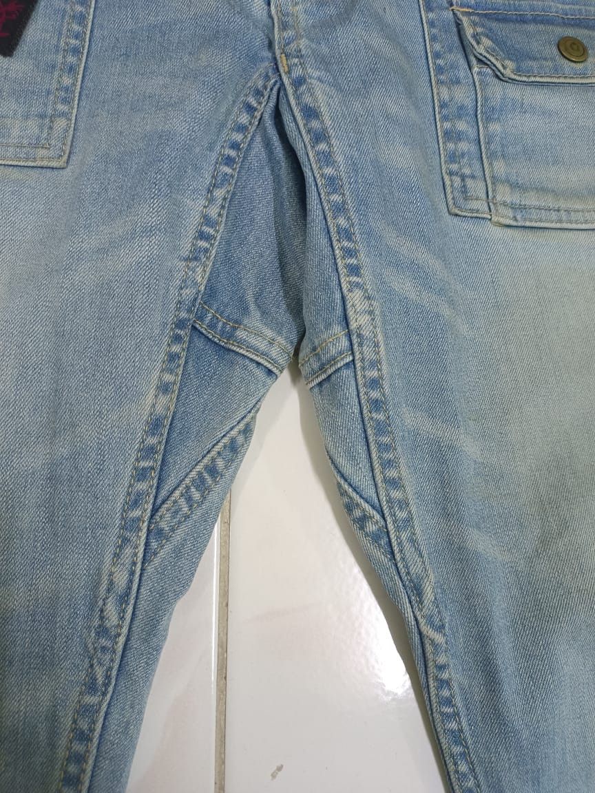 Gramicci × Vintage W33 Gramicci USA Single Belt Faded Blue Denim Jeans Retro Size US 33 - 6 Thumbnail