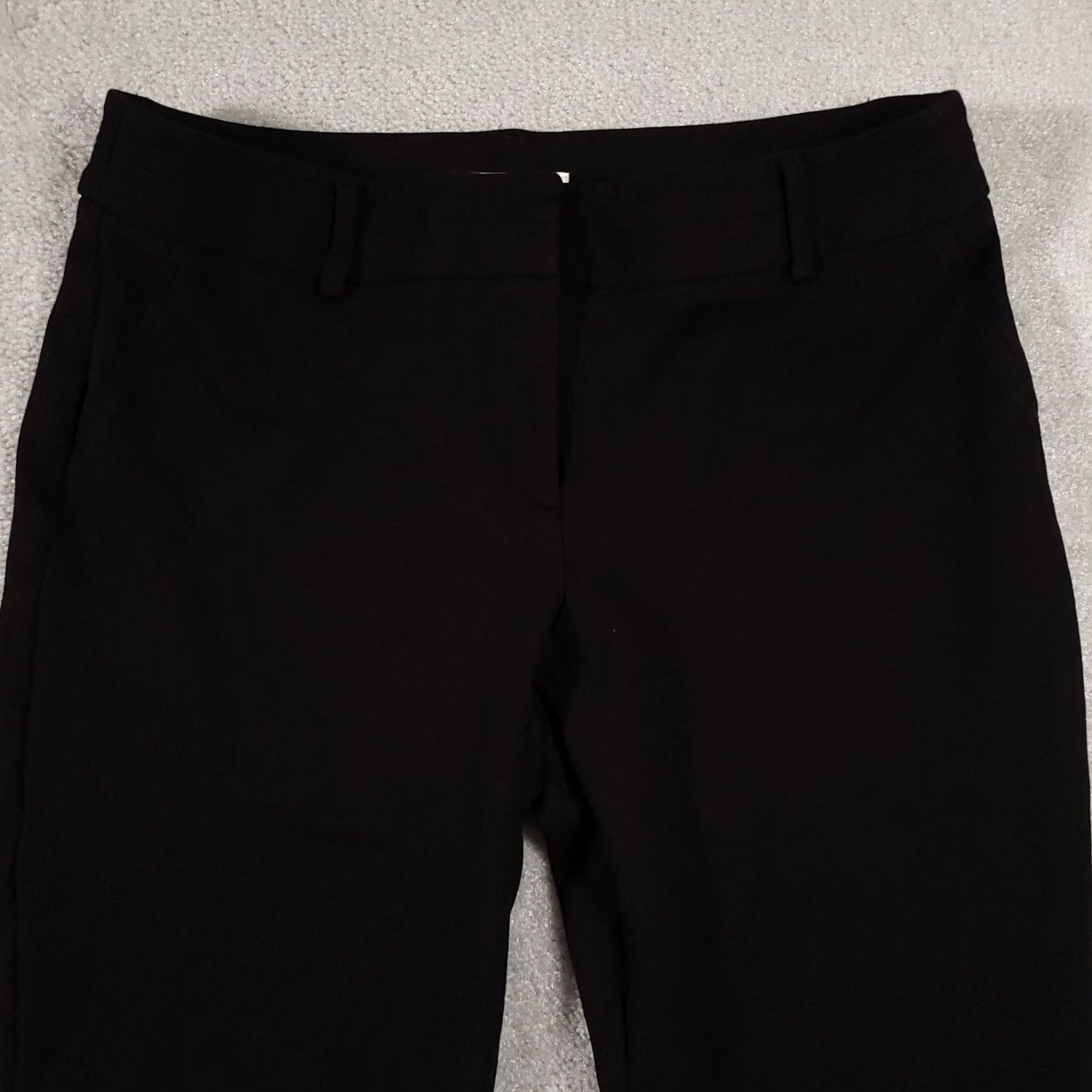 Vintage Chico's Pants Women's 10 Short Black Straight Stretch Ponte Chino 32X26 Size 32" / US 10 / IT 46 - 3 Thumbnail