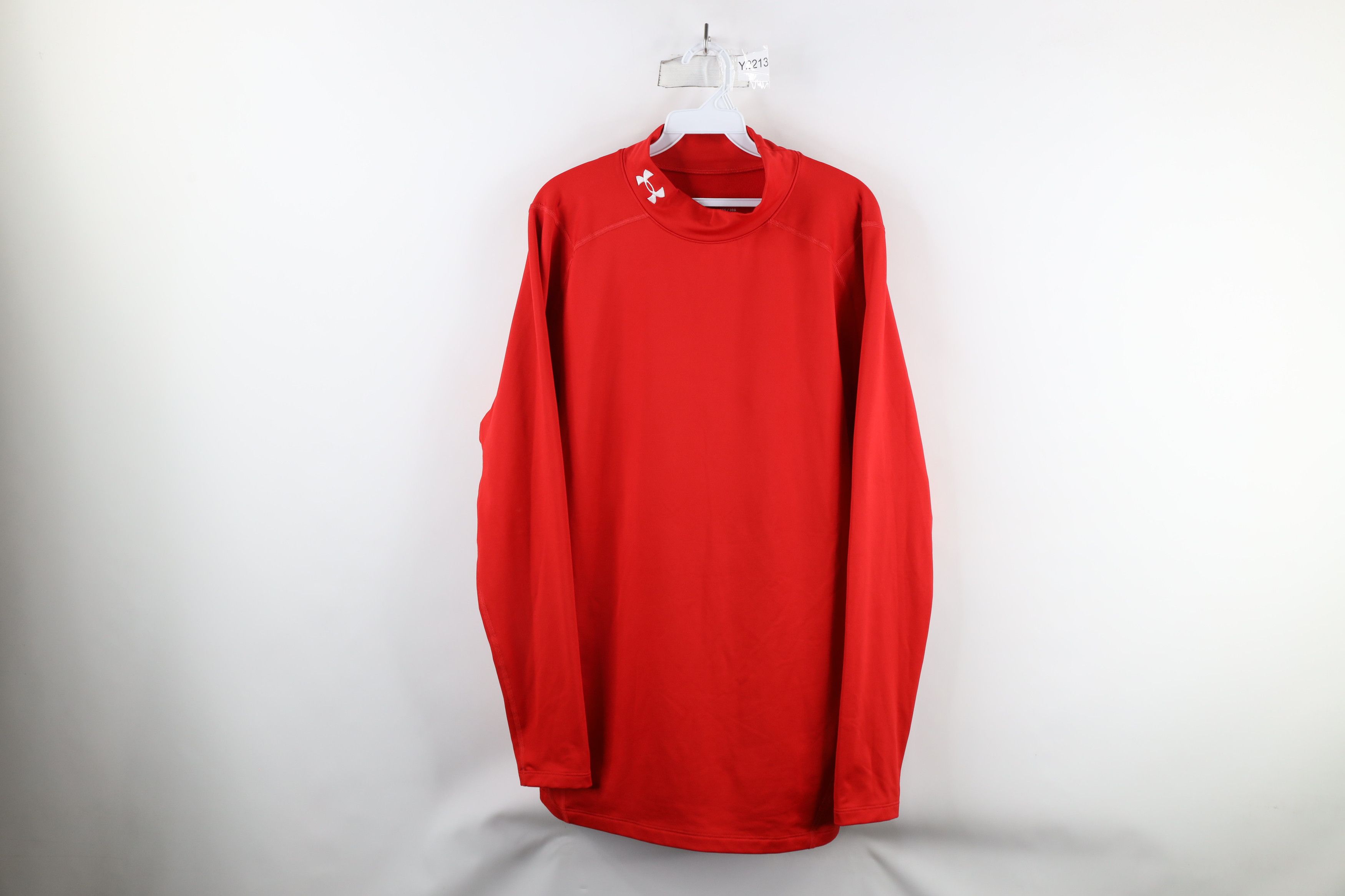 Under Armour × Vintage Under Armour Compression Mock Neck Long Sleeve T-Shirt Red Size US XXL / EU 58 / 5 - 1 Thumbnail