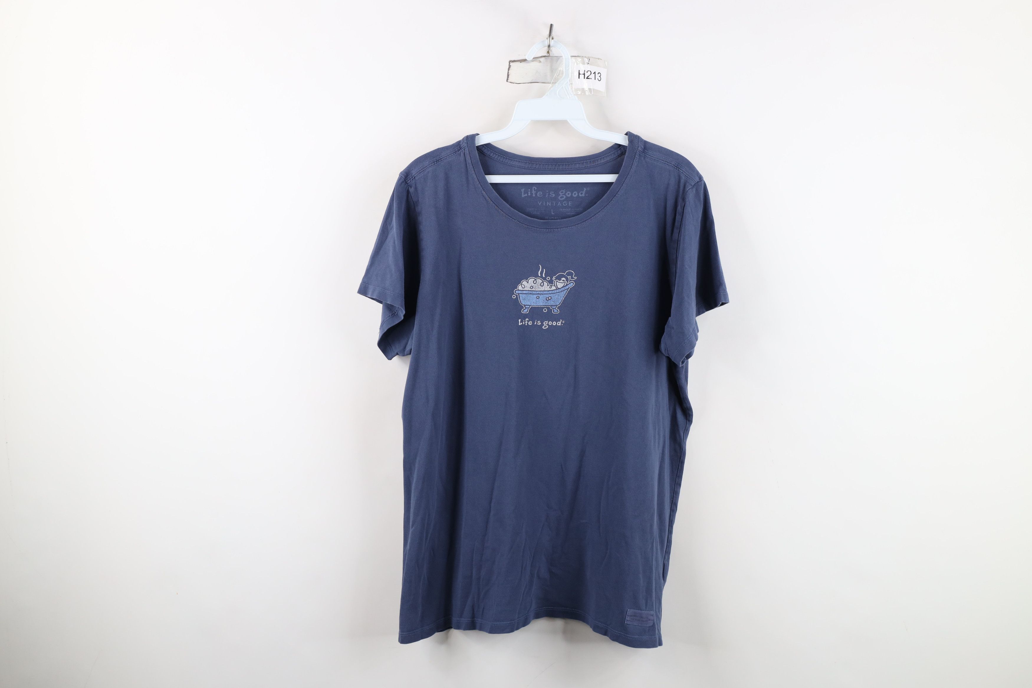 Life is Good Life Is Good Vintage Bubble Bath T-Shirt Blue Cotton Size L / US 10 / IT 46 - 1 Thumbnail