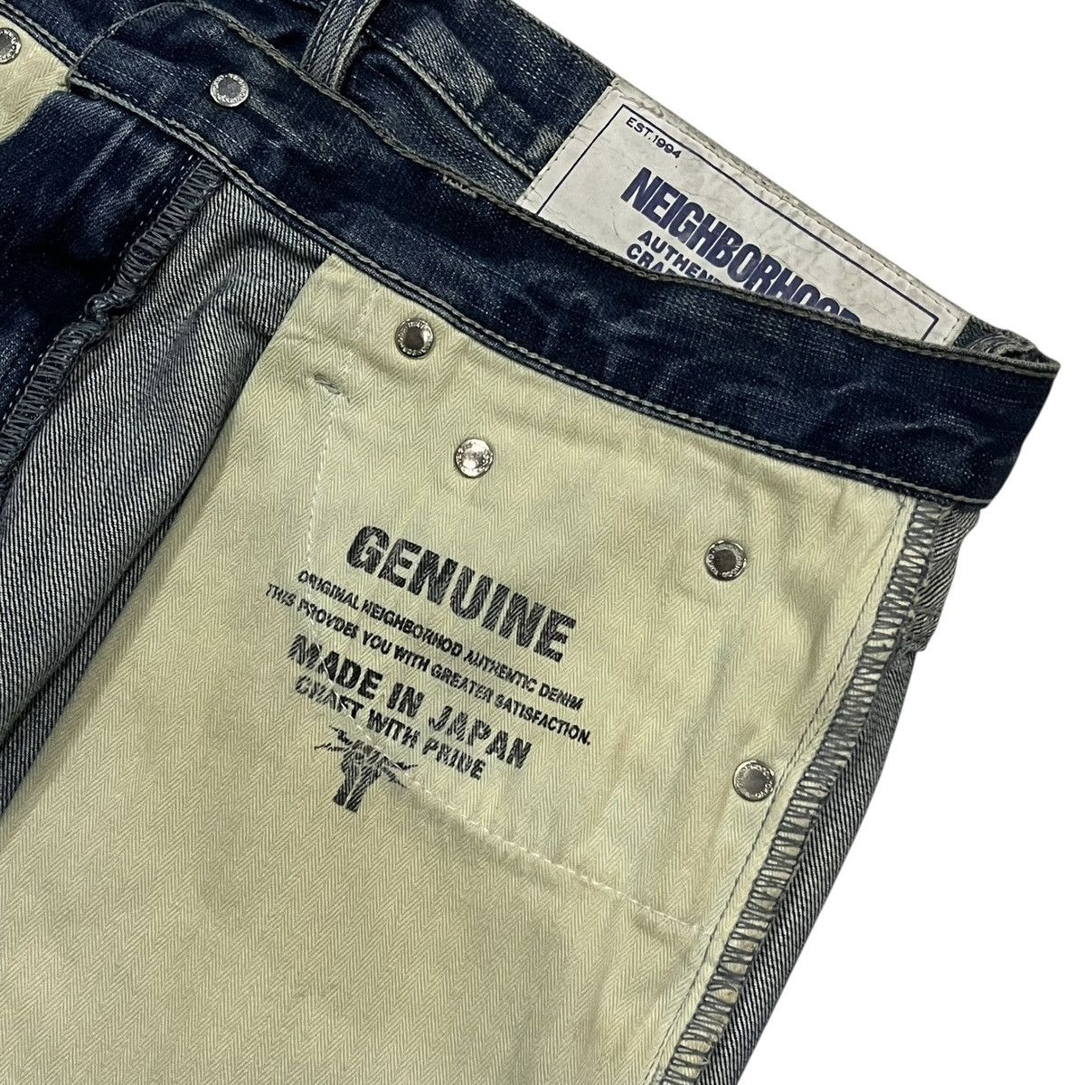 Neighborhood Neighborhood DP-Narrow Distressed Selvedge Denim Pants Size US 32 / EU 48 - 11 Thumbnail