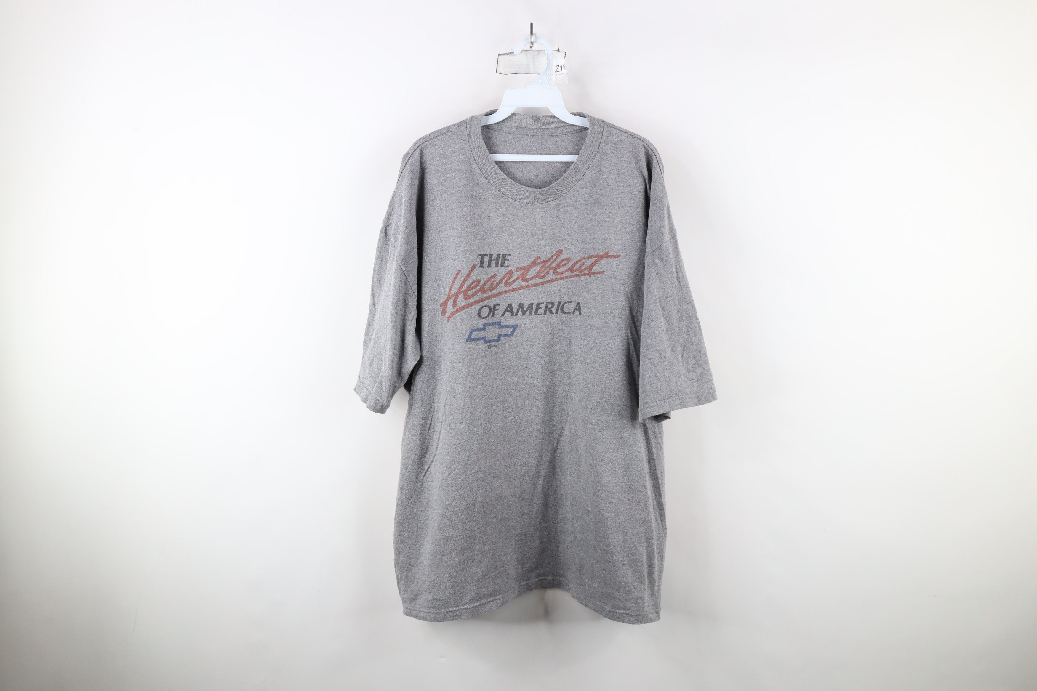 Vintage Vintage 90s Chevrolet Chevy The Heartbeat of America T-Shirt Size US XXL / EU 58 / 5 - 1 Thumbnail