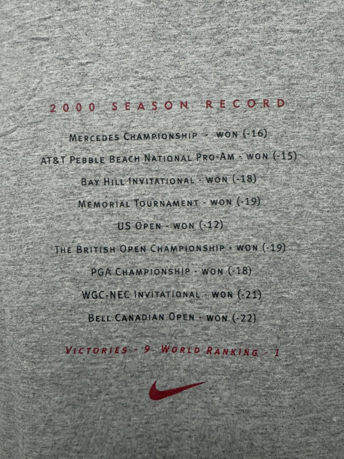 Nike × Tiger Woods × Vintage Vintage Tiger Woods Legendaris List Champion Nike T shirt Size US M / EU 48-50 / 2 - 6 Thumbnail