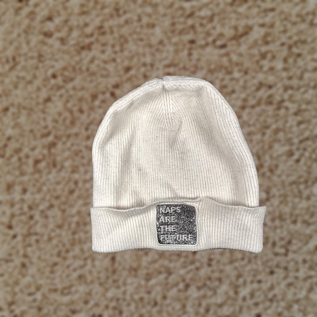 Mossimo Mossimo Supply Co Hat Beanie Unisex One Size White Glitter Naps Are The Future Patch Knit Casual Winter Adults Size ONE SIZE - 1 Thumbnail