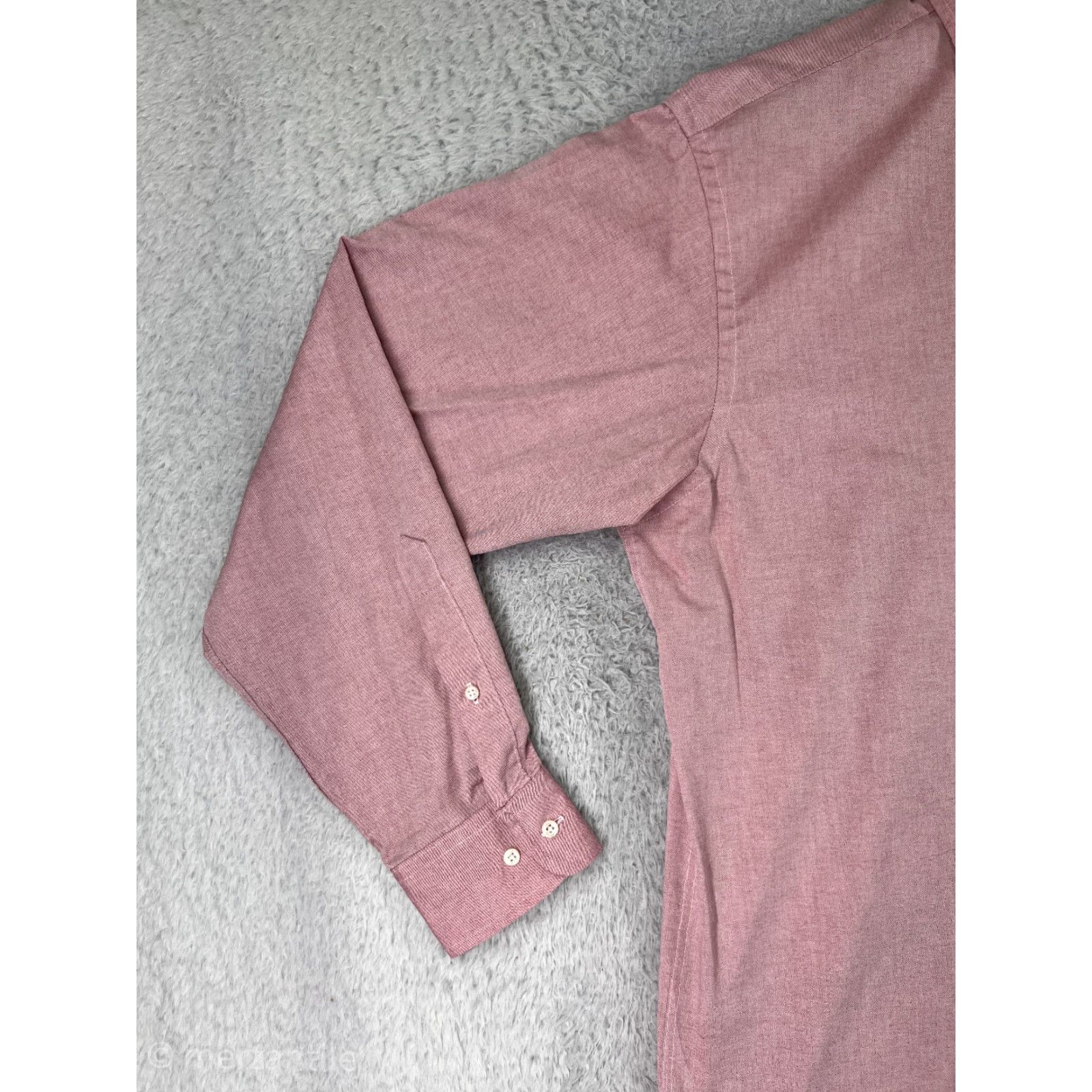 Arrow Arrow Mens Shirt 35 Pink Button Up Long Sleeve Oxford Cotton Blend Size US S / EU 44-46 / 1 - 7 Thumbnail