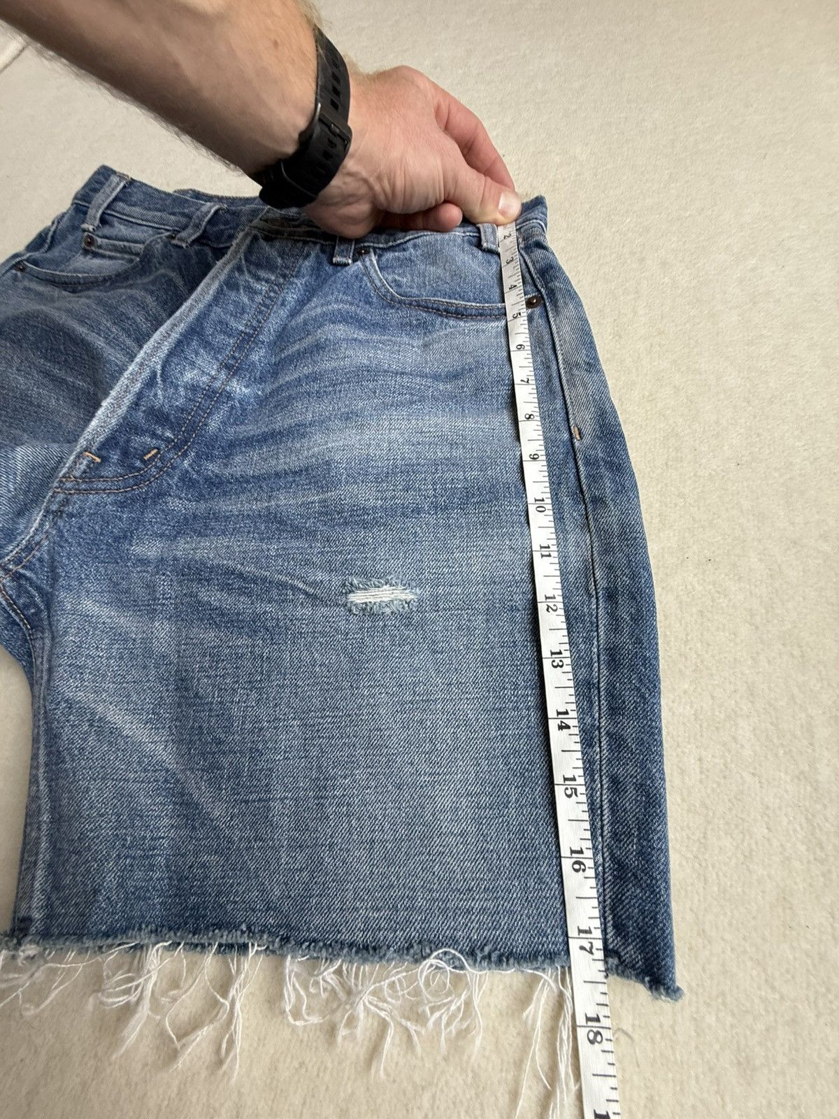 Celine $990 ss24 Celine zuma wash wesley jean denim shorts 28 Hedi Size US 28 / EU 44 - 5 Thumbnail