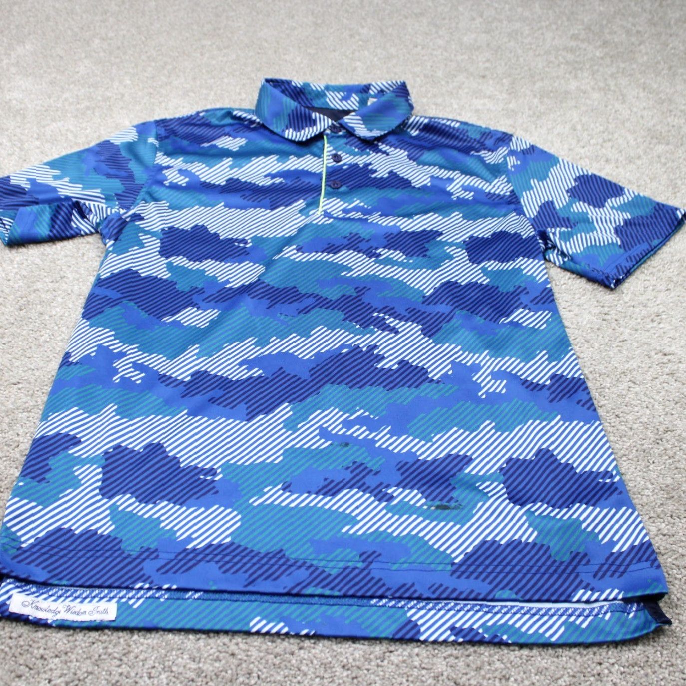 Robert Graham Robert Graham Polo Shirt Men Medium Blue Camouflage Classic Fit Polo Shirt Mens Blue Camouflage 90s? Size US M / EU 48-50 / 2 - 3 Thumbnail