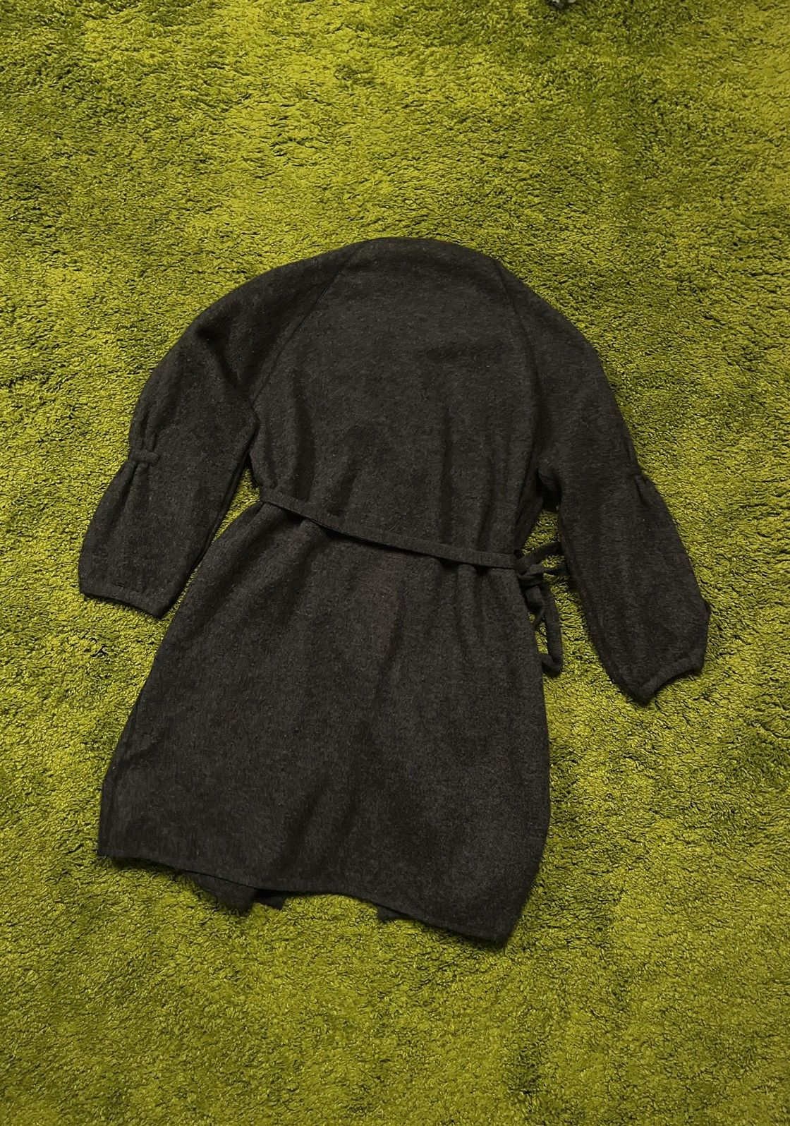 Designer Gudrun Sjoden avant garde wool cardigan tunic Size L / US 10 / IT 46 - 2 Thumbnail