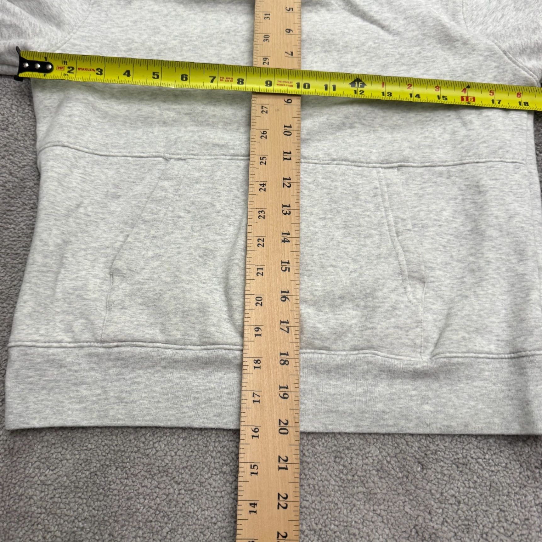 Vintage Unbranded Hoodie Pullover Sweatshirt Women Medium Gray Zip Pockets Fleece Active Size M / US 6-8 / IT 42-44 - 7 Thumbnail