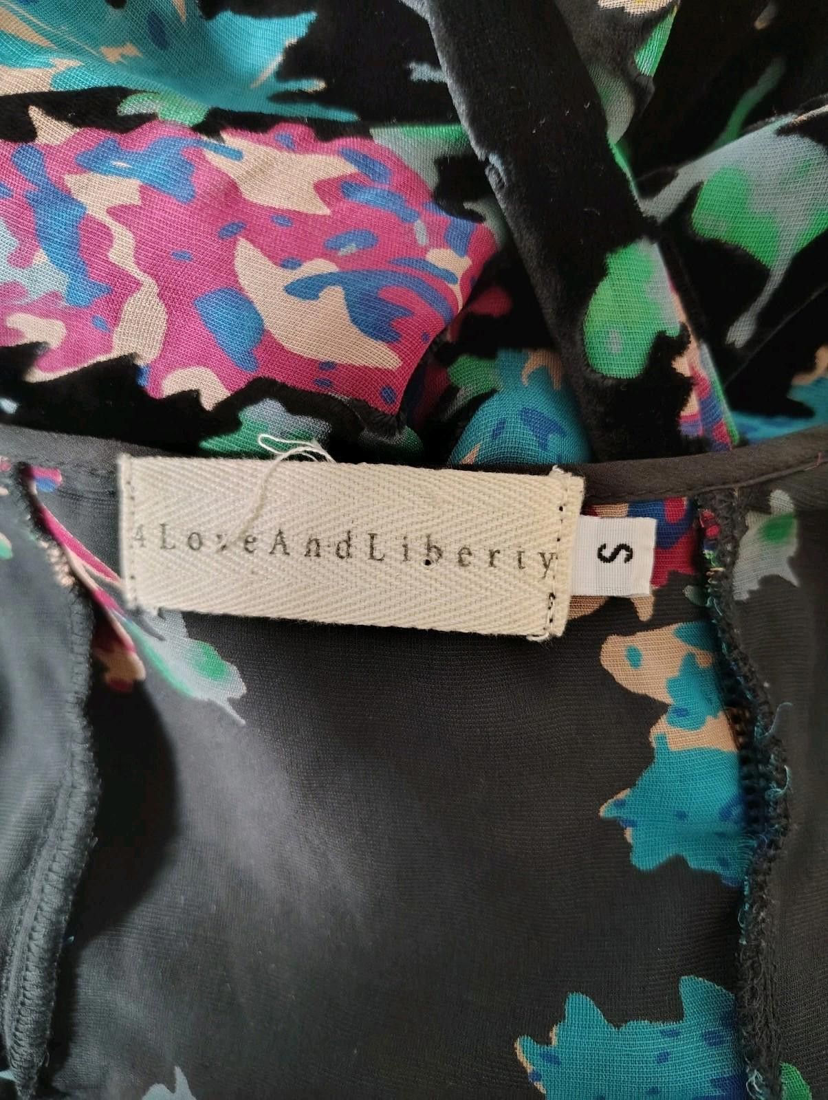 Johnny Was 4 Love Liberty Johnny Was Black Floral Silk Blend Mini Dress Size S / US 4 / IT 40 - 6 Thumbnail