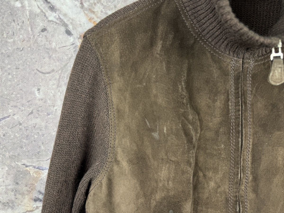 Torras Torras Brown Suede Front Knit Sleeve Zip Jacket Size USA38 Size US M / EU 48-50 / 2 - 6 Thumbnail