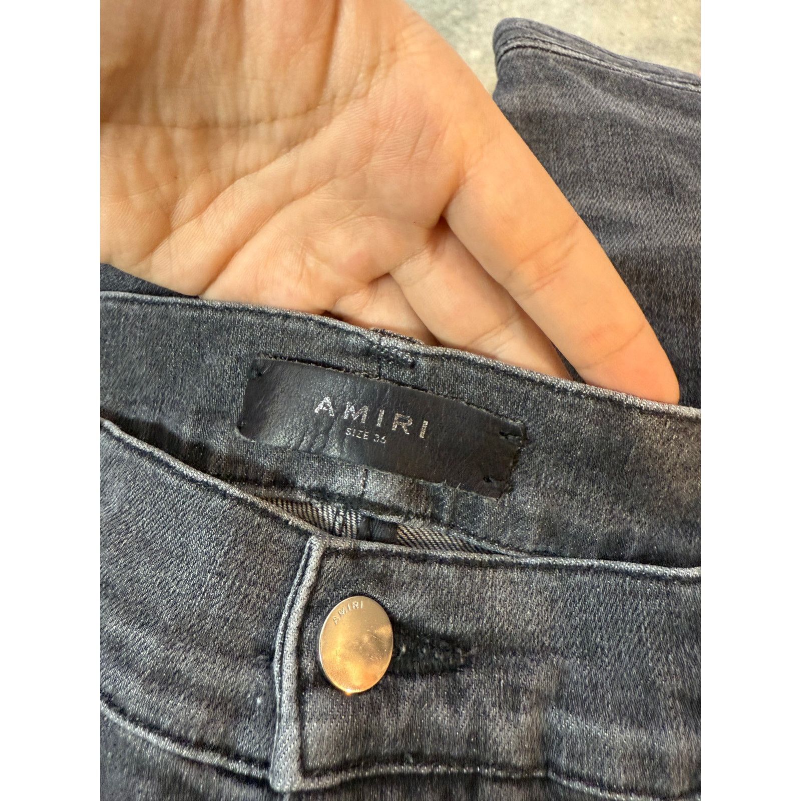 Amiri Amiri MX2 Grey & Black Jeans Size US 36 / EU 52 - 2 Thumbnail