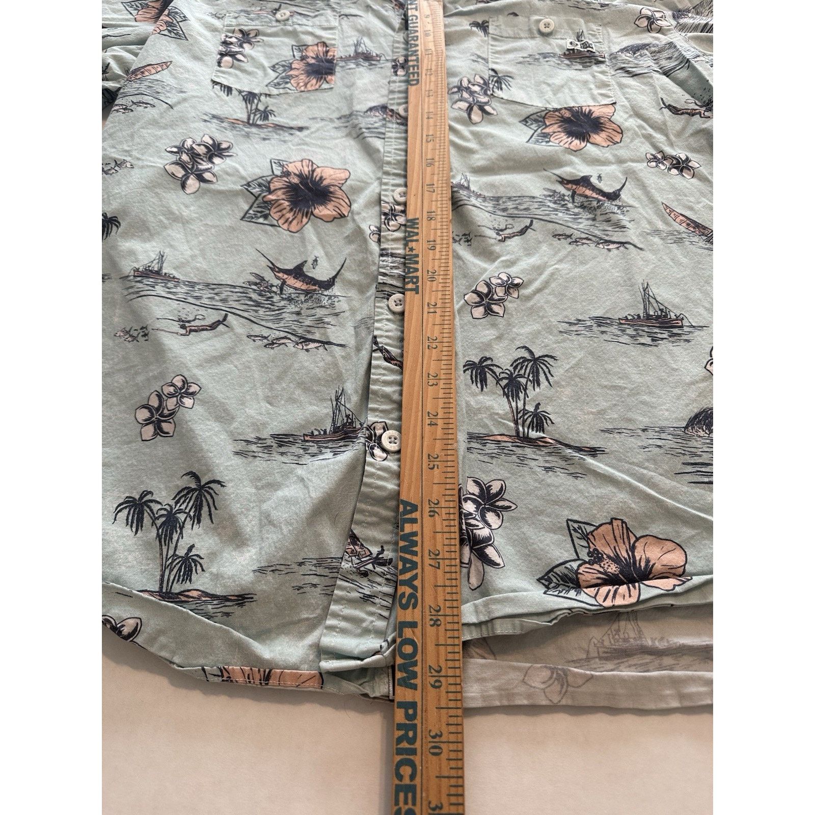 Other Salty Crew Button Shirt XL Tropic Sails Nautical Floral Blue Size US XL / EU 56 / 4 - 8 Thumbnail