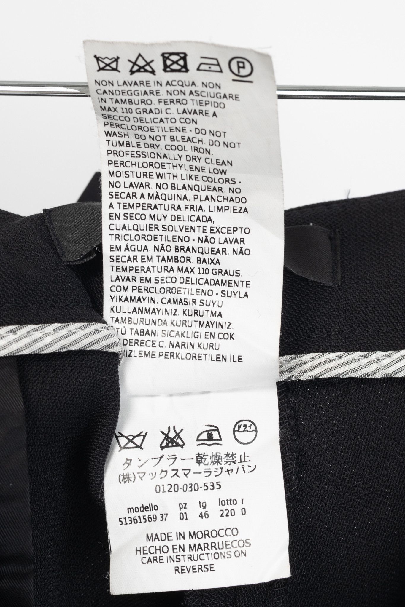 Weekend Max Mara Weekend Max Mara Cigarette Black Wool-Crepe Trousers Size 34" / US 12 / IT 48 - 10 Thumbnail