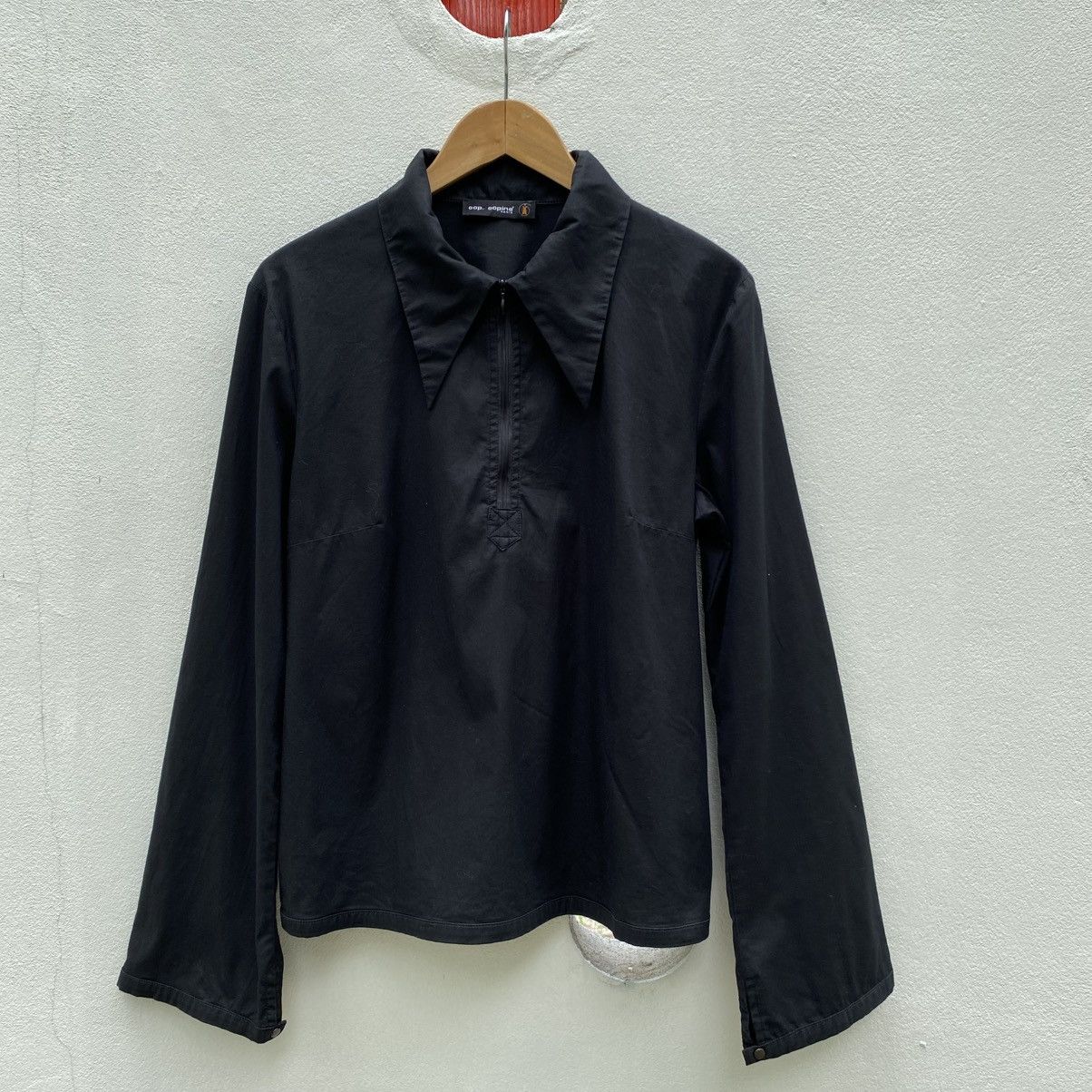 Cop Copine COP. COPINE Black Zip-Collar Blouse Size XS / US 0-2 / IT 36-38 - 25 Thumbnail