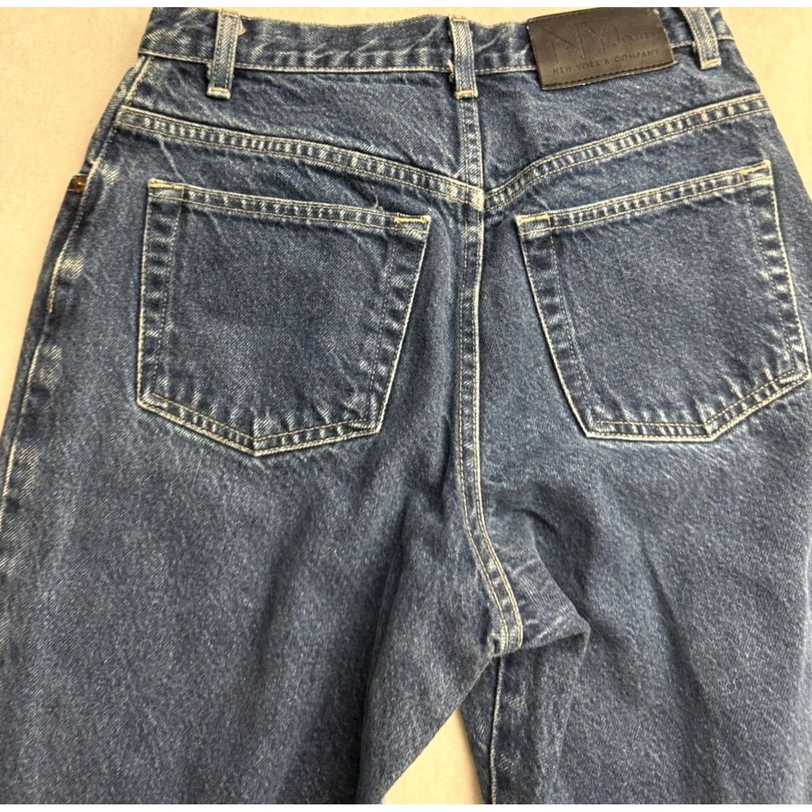 Vintage VINTAGE New York & Company Bootcut Womens 4 Blue Denim Jean Boot cut Pant Women Tall 25x33 Size 27" / US 4 / IT 40 - 7 Thumbnail