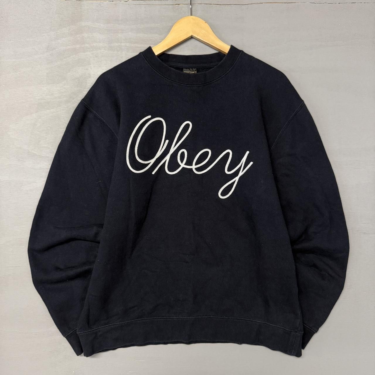 Obey Vintage Obey Y2K Skater Brand Blue Pullover Sweatshirt Large Size US L / EU 52-54 / 3 - 1 Thumbnail