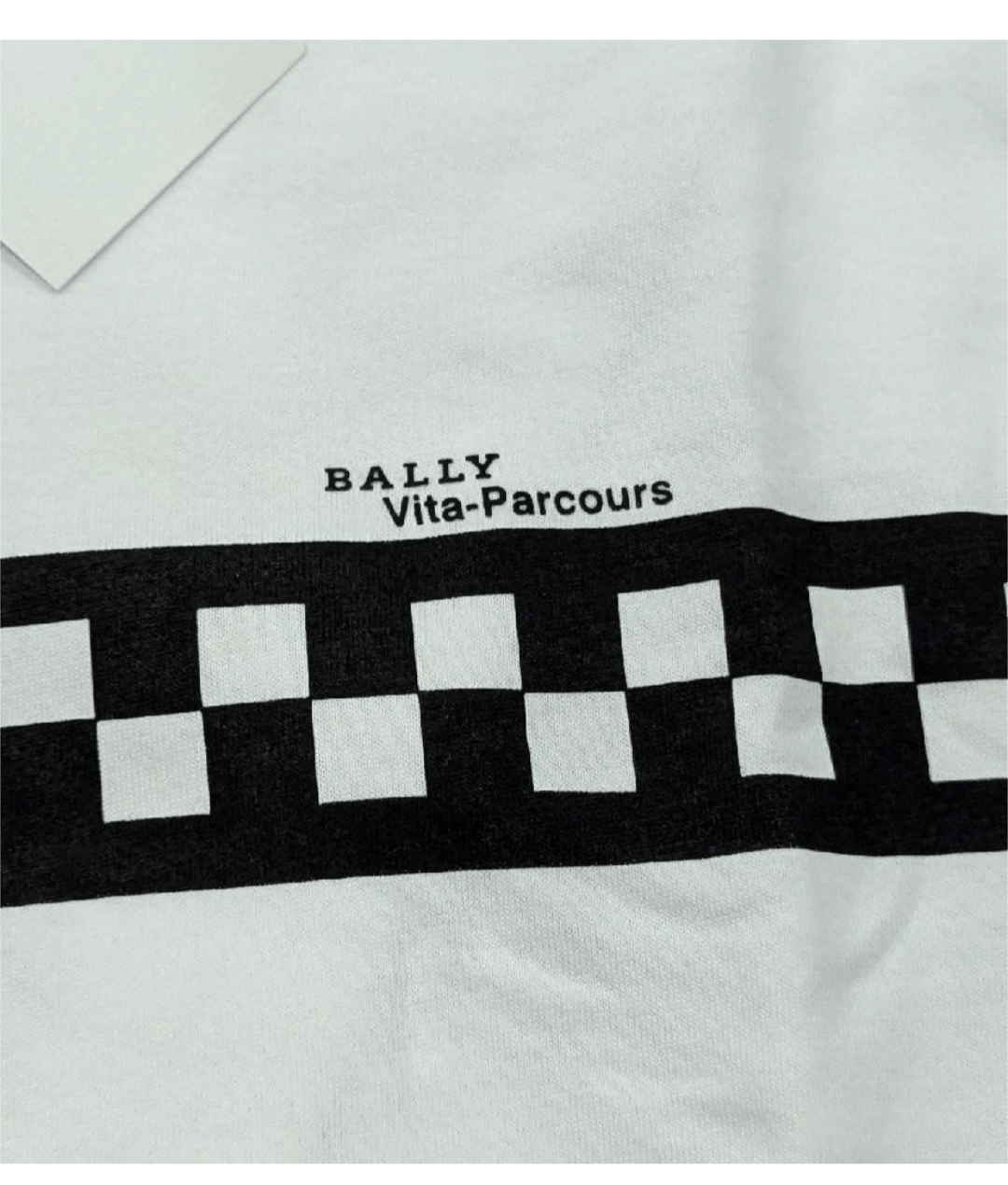 Bally BALLY Checker Stripe Zip Up Hoodie White/Black Medium Size US M / EU 48-50 / 2 - 2 Thumbnail