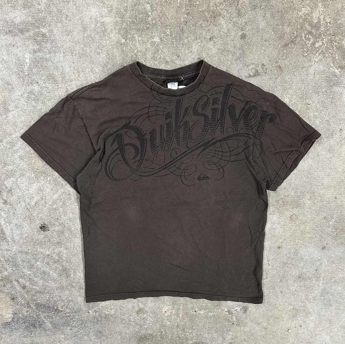 Quiksilver Crazy Y2K Quicksilver Tribal Grunge Skater Emo T-Shirt Size US L / EU 52-54 / 3 - 1 Thumbnail