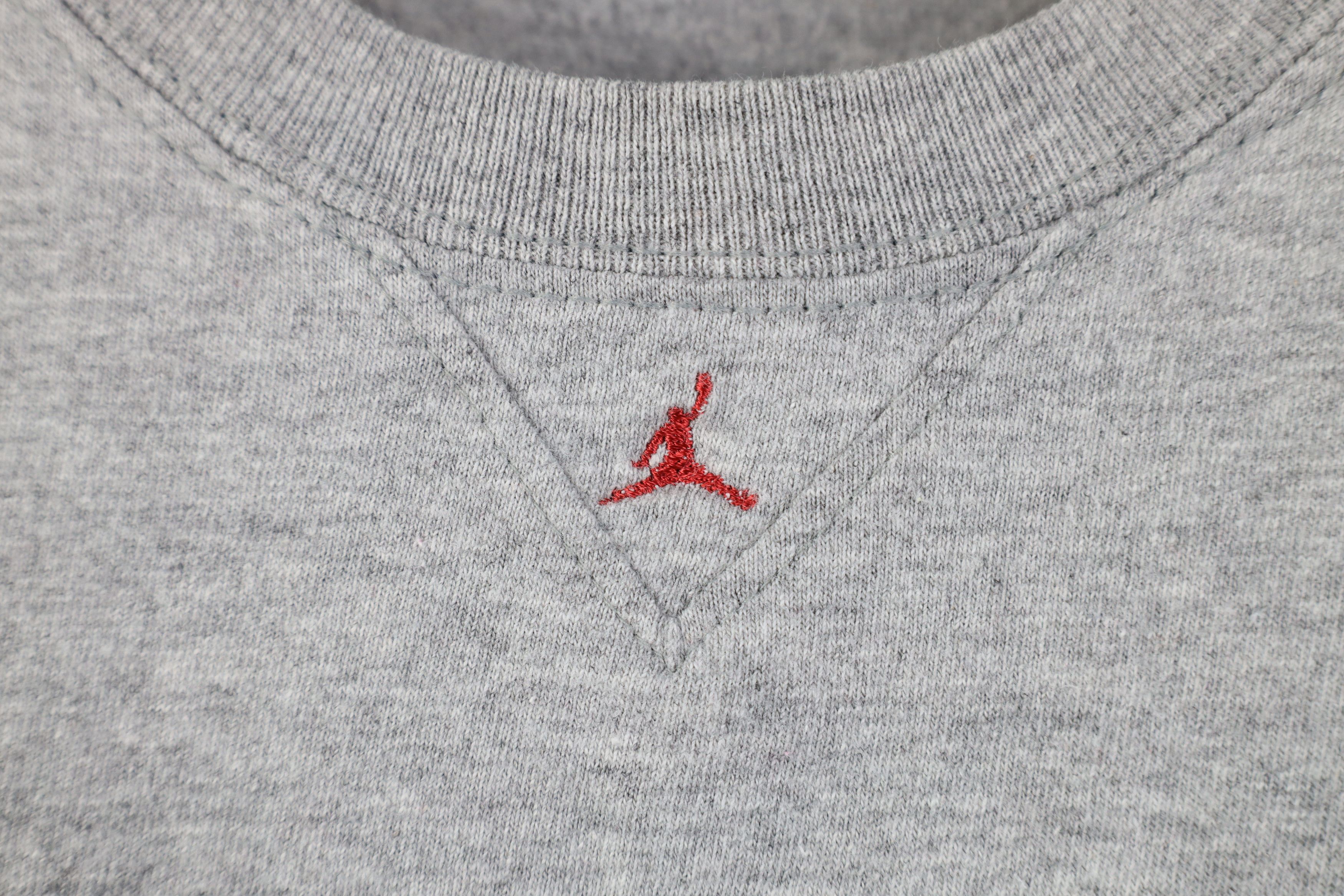 Nike Vintage 90s Y2K Nike Air Jordan Long Sleeve T-Shirt Gray USA Size US XL / EU 56 / 4 - 5 Thumbnail