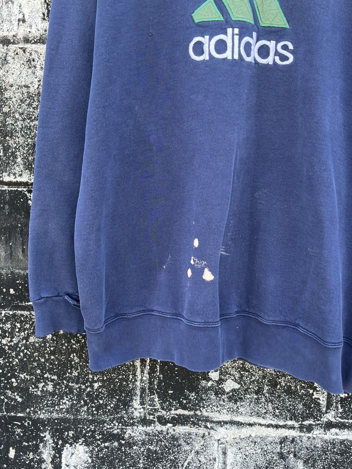 Adidas × Vintage Adidas vintage boxy fit heavy cotton distressed crewneck Size US XXL / EU 58 / 5 - 3 Thumbnail
