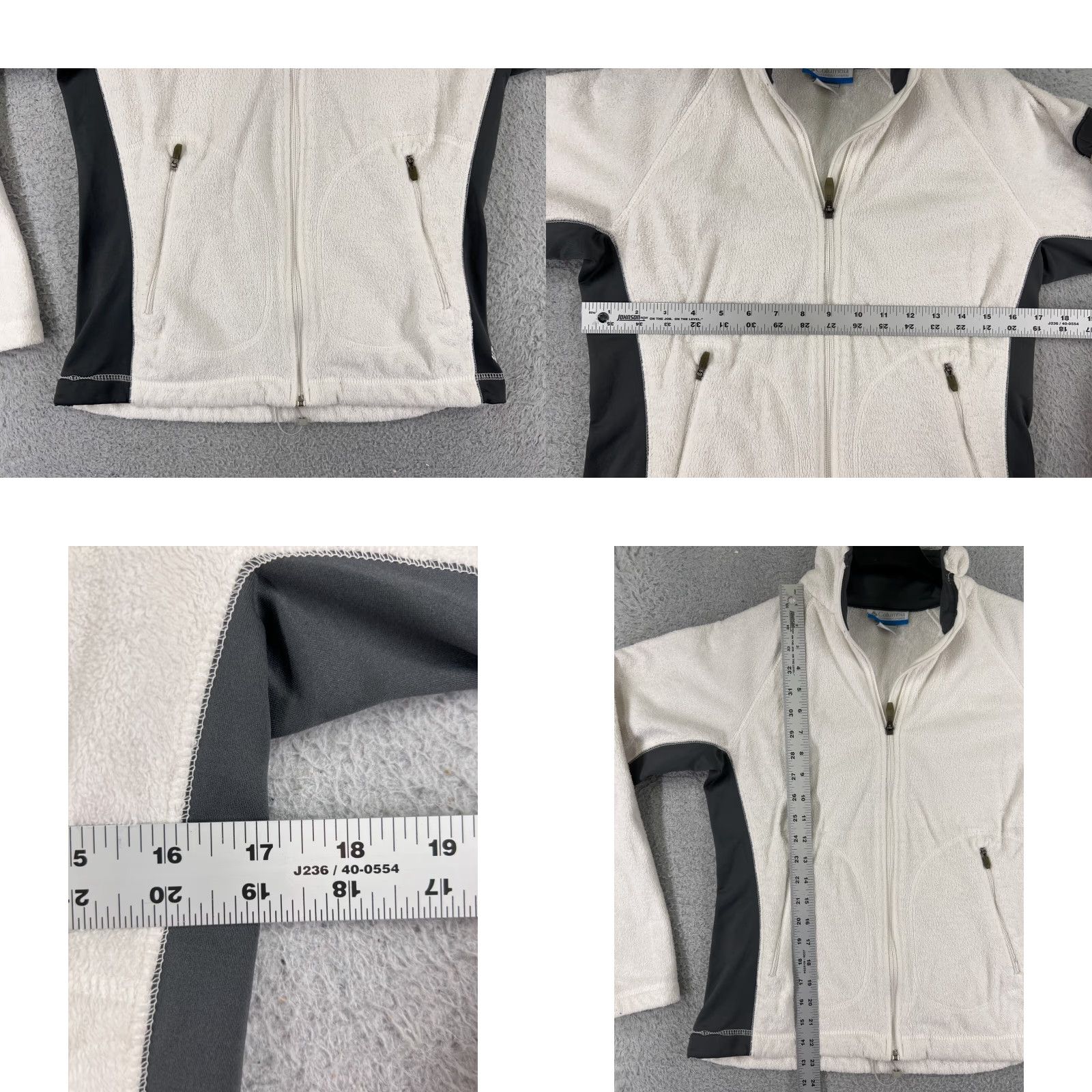 Vintage Columbia Jacket Women Small White Black Polyester Fleece Pockets Zip Zipper Embroidered Logo Cozy Hike Women Size S / US 4 / IT 40 - 8 Thumbnail