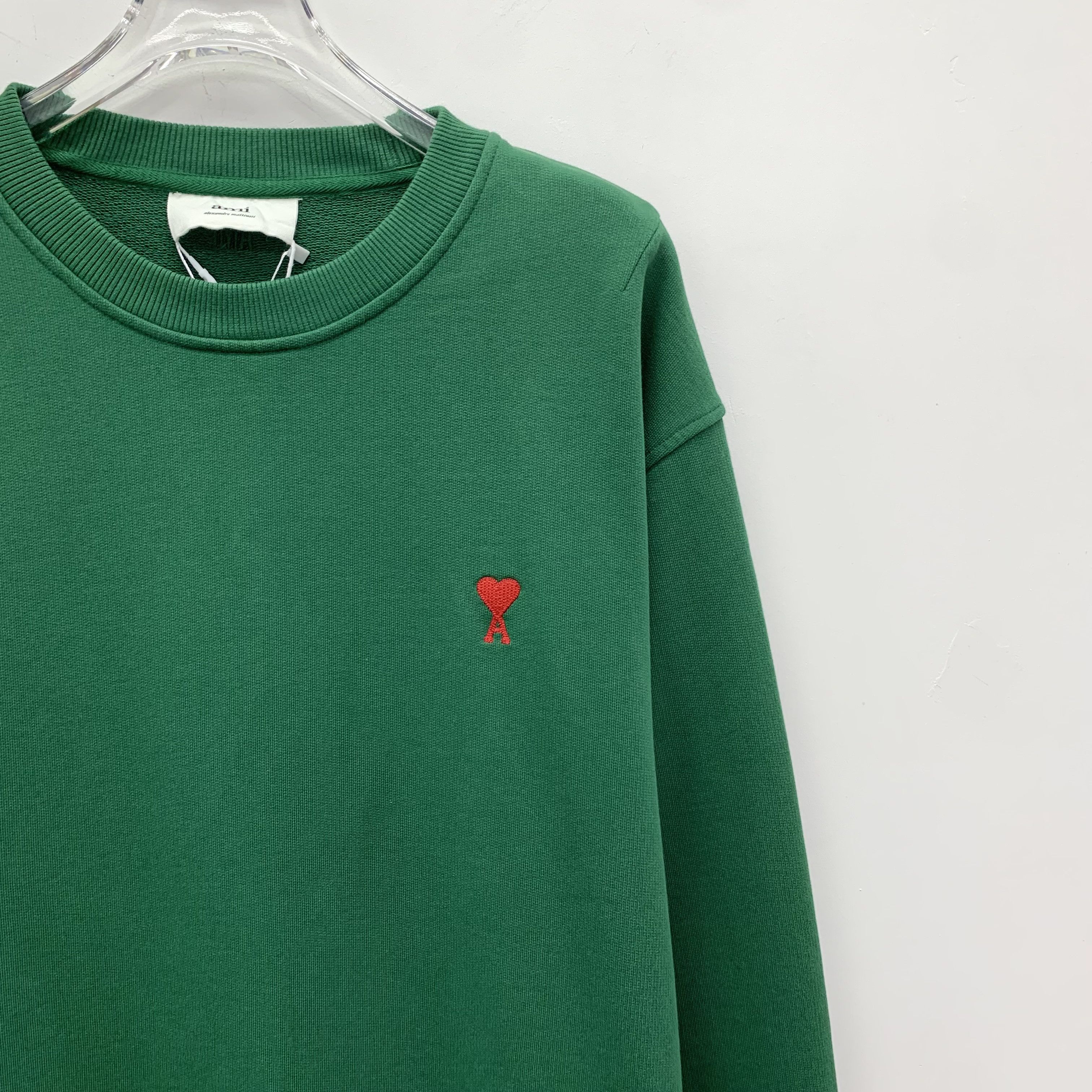 AMI Ami Heart Logo Sweatshirt Green (XL) Size US XL / EU 56 / 4 - 4 Thumbnail