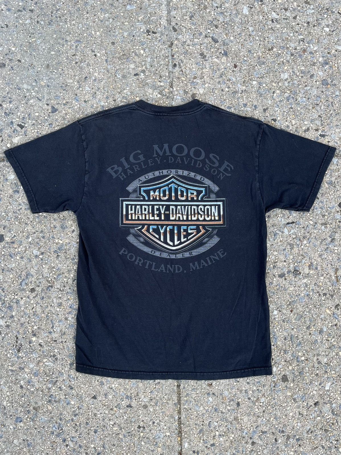 Hanes × Harley Davidson Vintage Harley Davidson Horse Biker Big Moose Tshirt Size US M / EU 48-50 / 2 - 2 Thumbnail